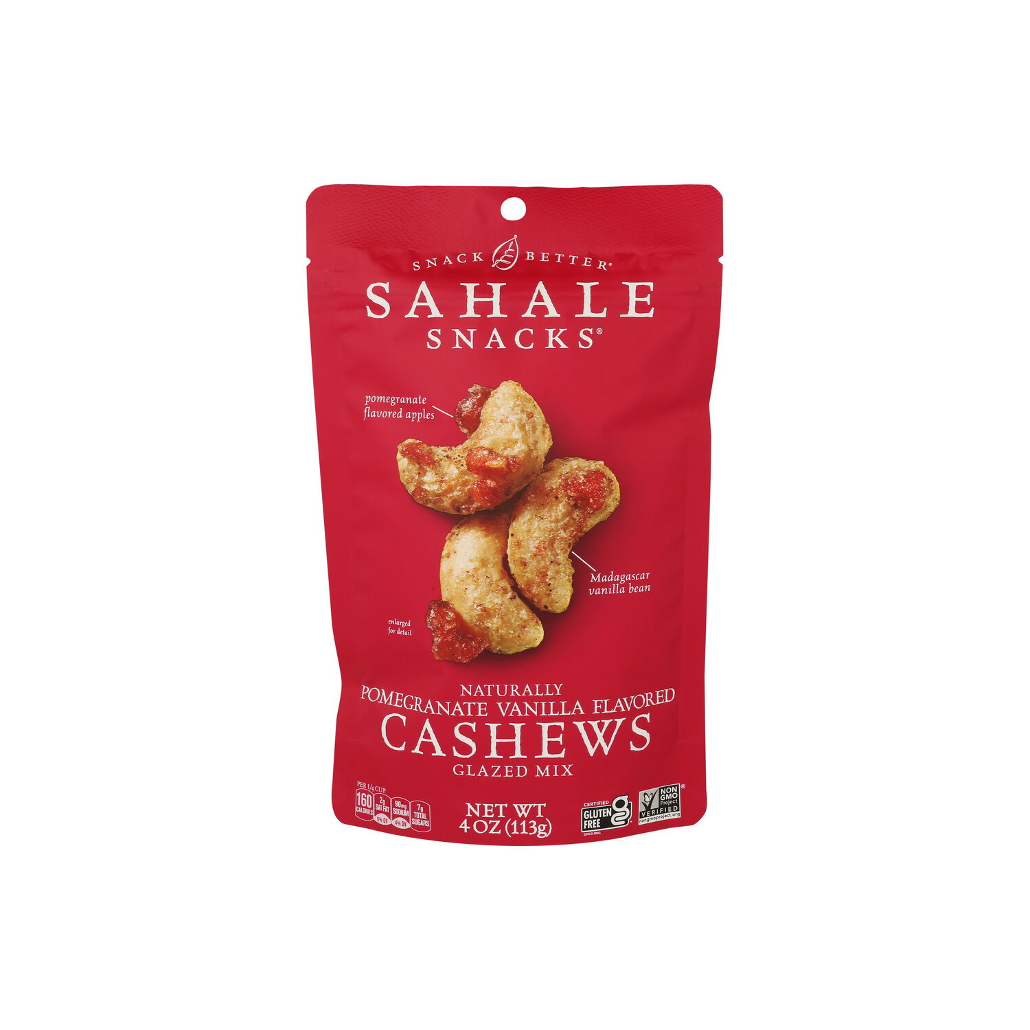 SAHALE SNACKS Pomegranate Vanilla Flavored Cashews Glazed Mix - 4 Ounce Image 1 of 4