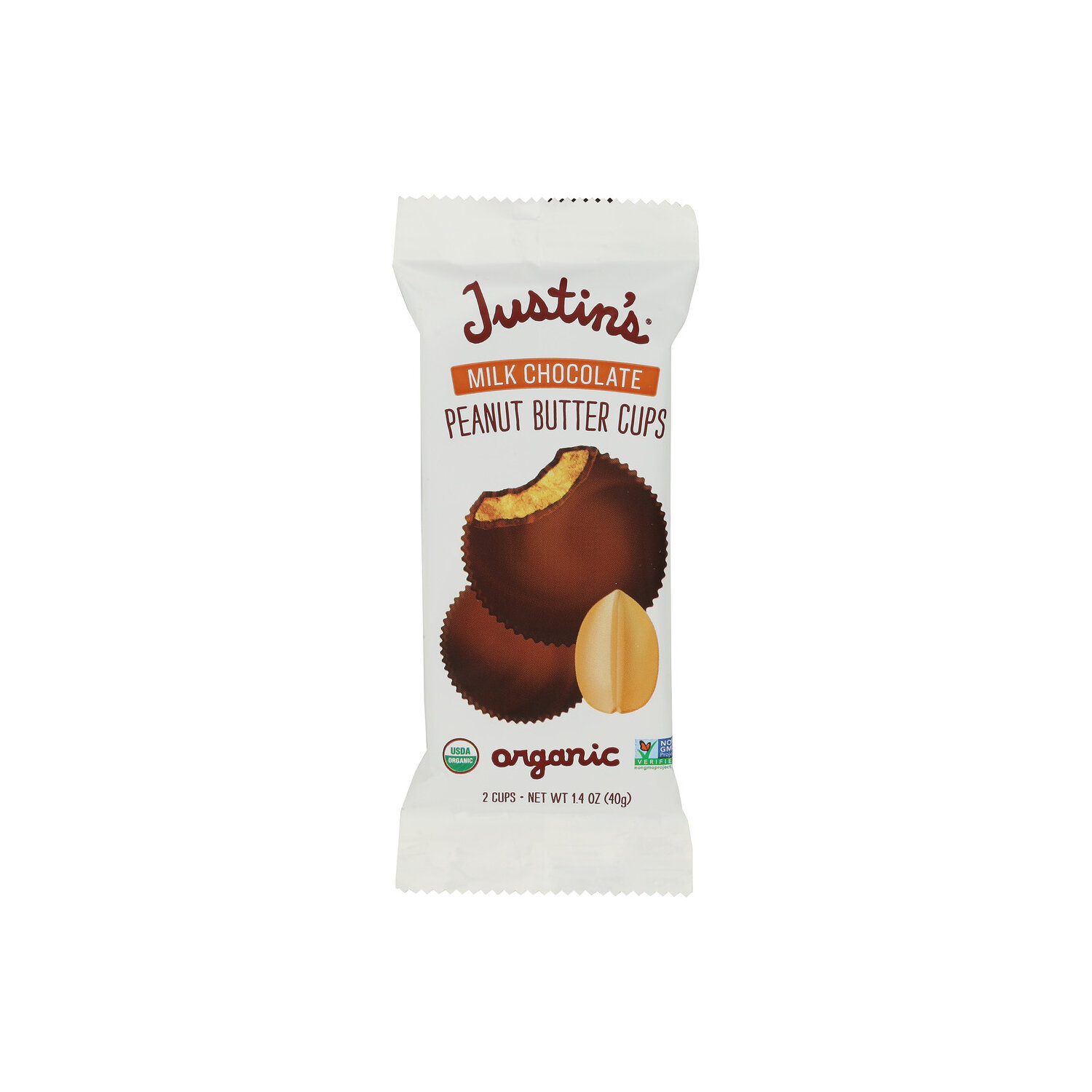 JUSTIN's Peanut Butter Cups Milk Chocolate - 0.7 Ounce - 2 Count Image 1 of 4