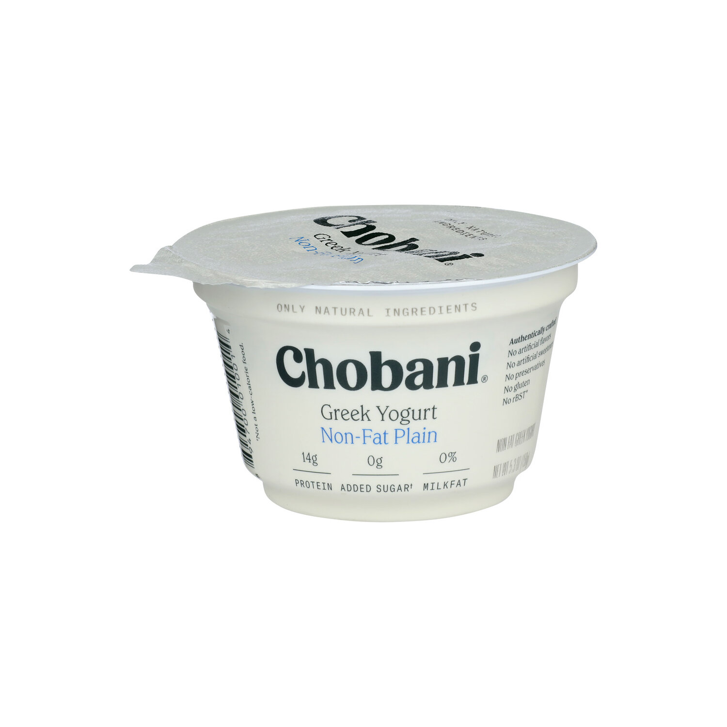 Chobani Plain Non-Fat Greek Yogurt - 5.3 Ounce Image 1 of 4