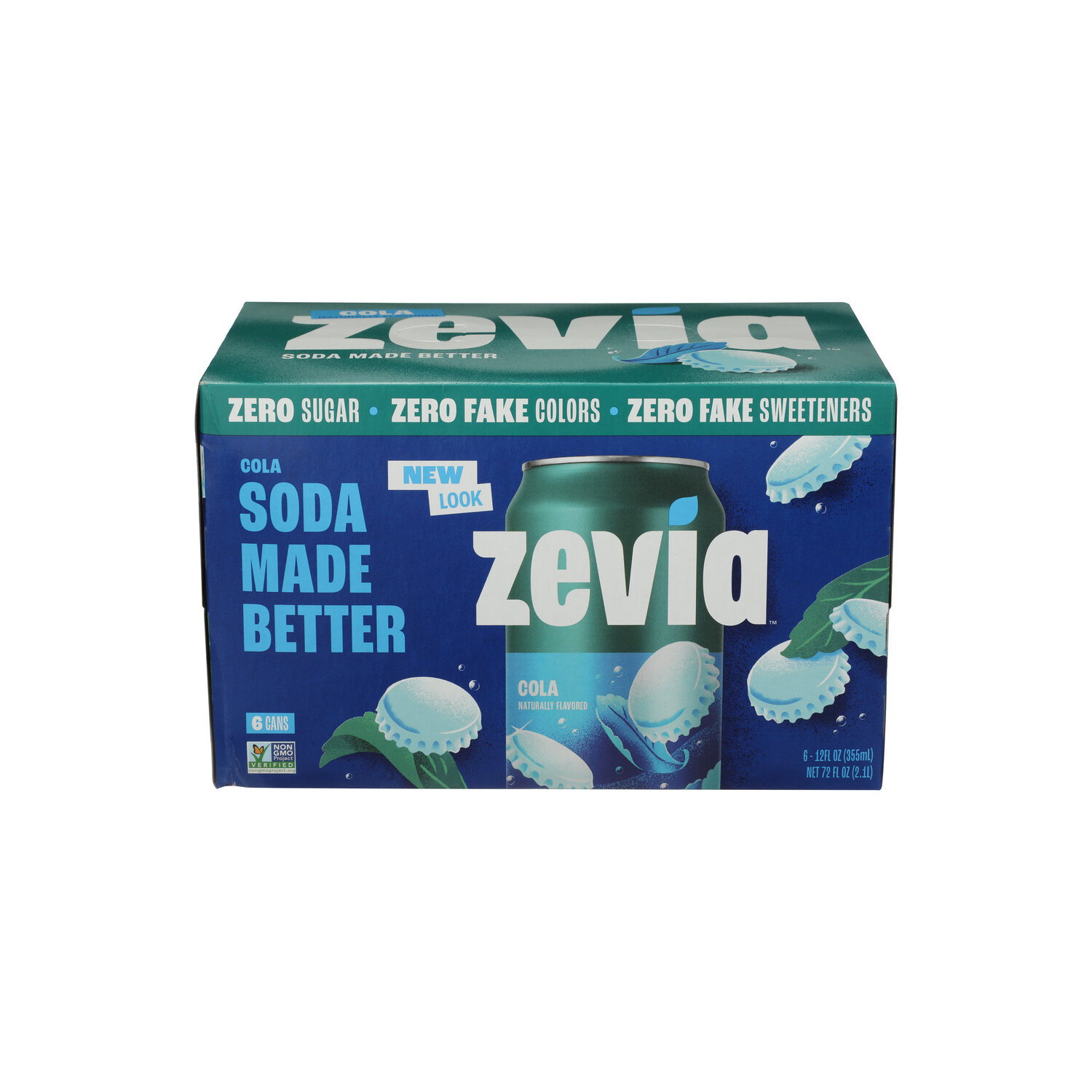 Zevia Zero Sugar Cola Soda - 12 Fluid Ounce - 6 Count - Brookshire's