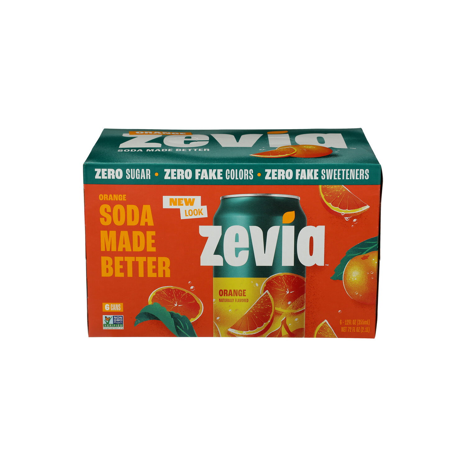 Zevia Zero Sugar Orange Soda - 12 Fluid Ounce - 6 Count Image 1 of 3