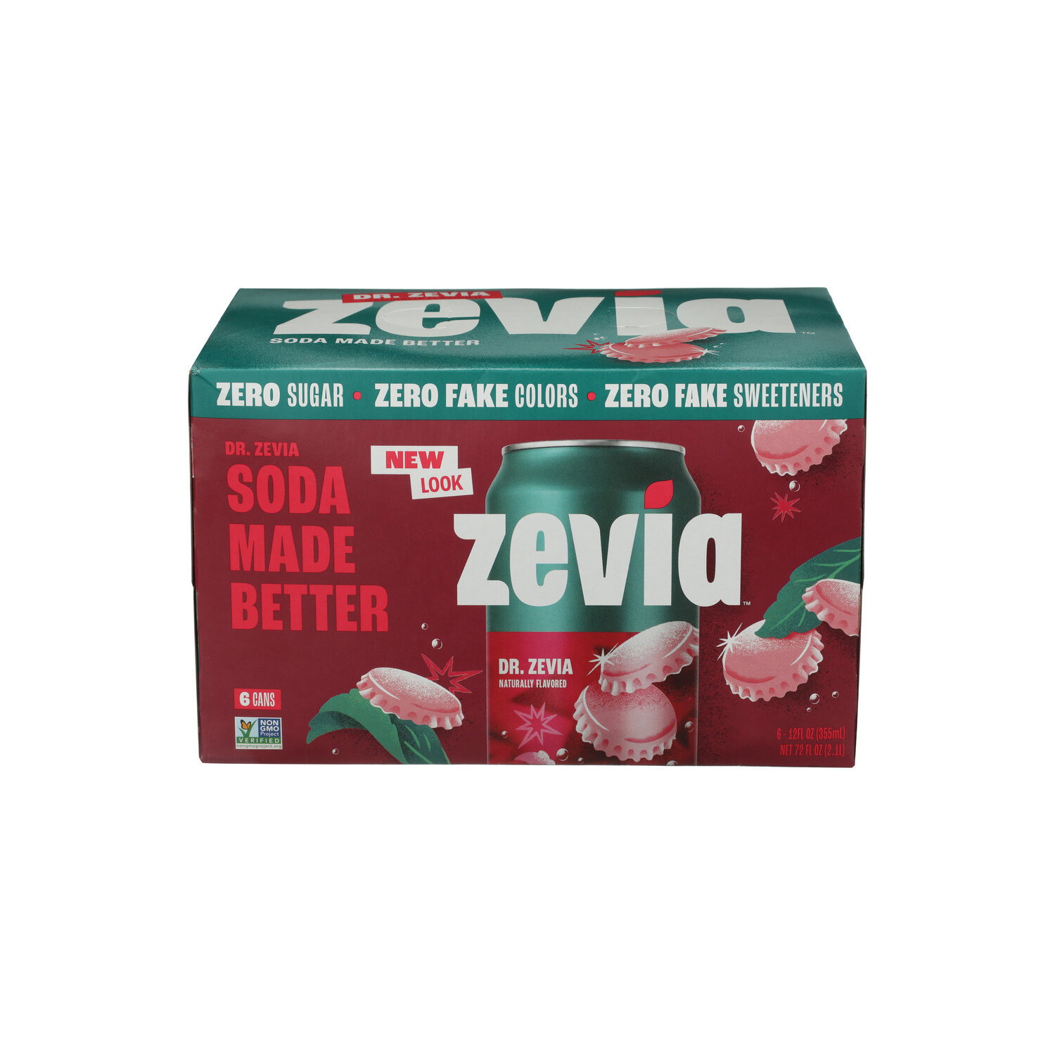 Zevia Zero Sugar DR. Soda - 12 Fluid Ounce - 6 Count Image 1 of 3