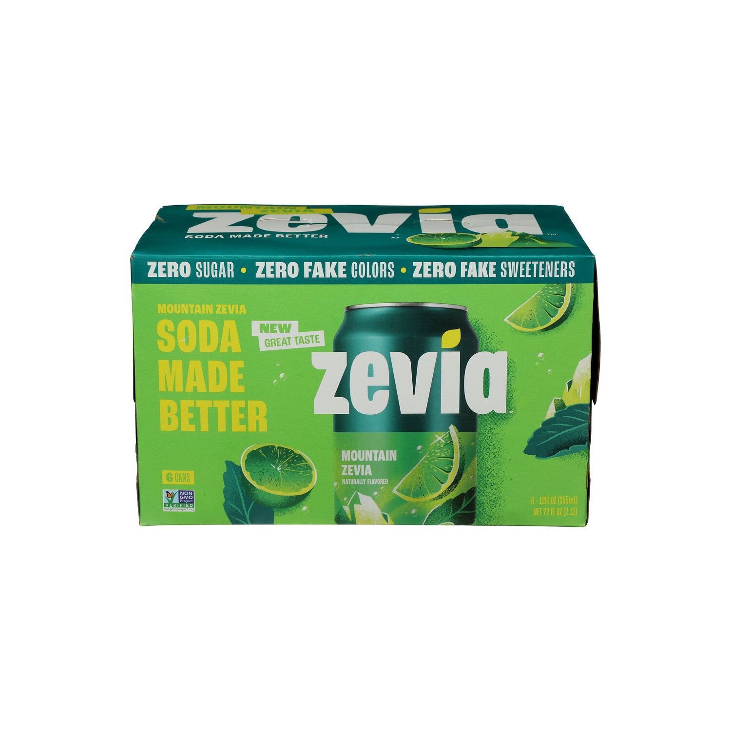 Zevia Zero Sugar Mountain Soda - 12 Fluid Ounce - 6 Count