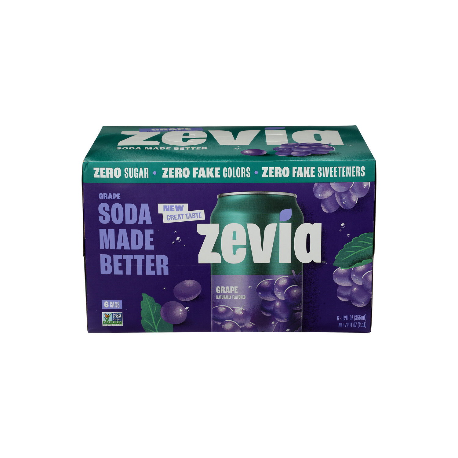 Zevia Zero Sugar Grape Soda - 12 Fluid Ounce - 6 Count - Brookshire's