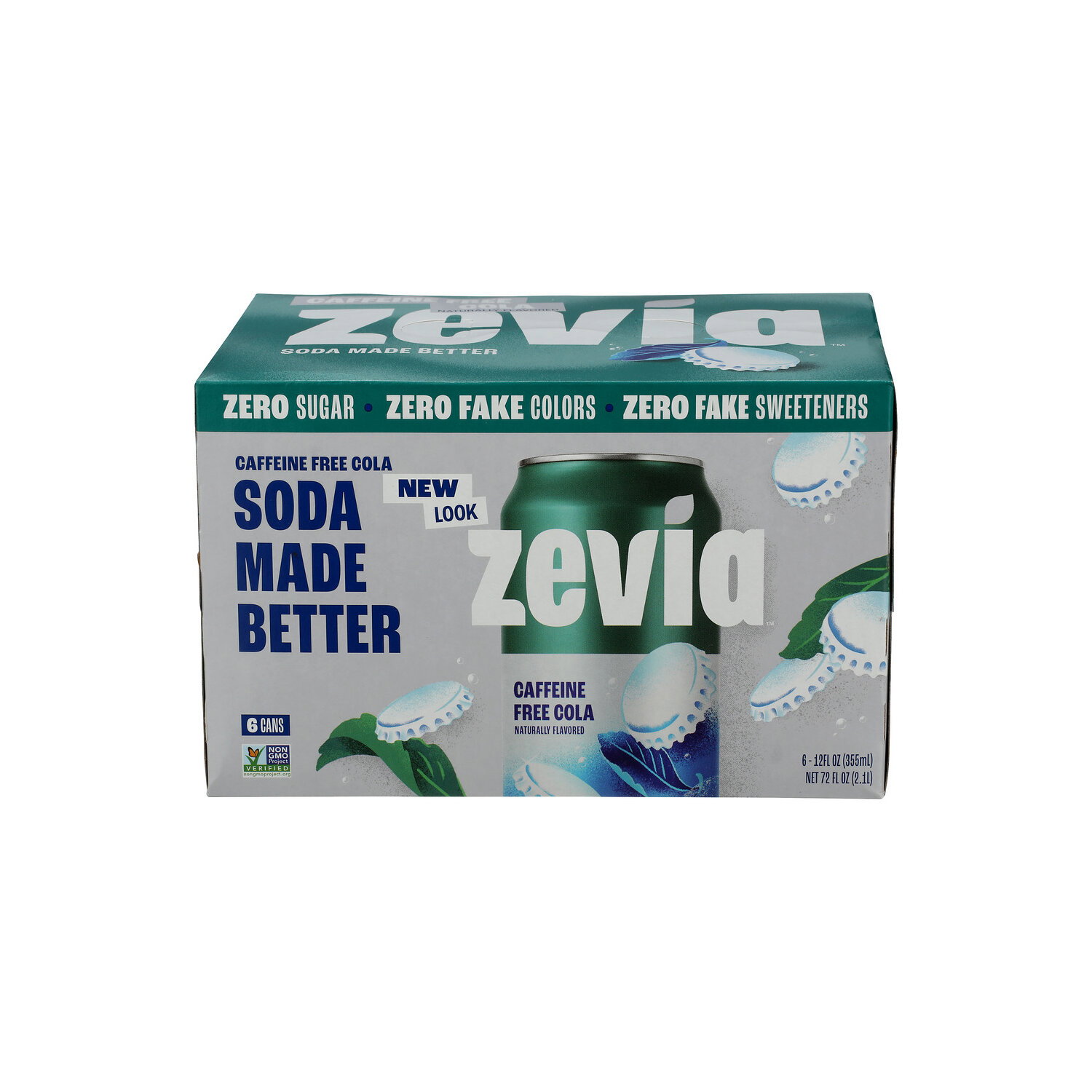 Zevia Zero Sugar Caffeine Free Cola Soda - 12 Fluid Ounce - 6