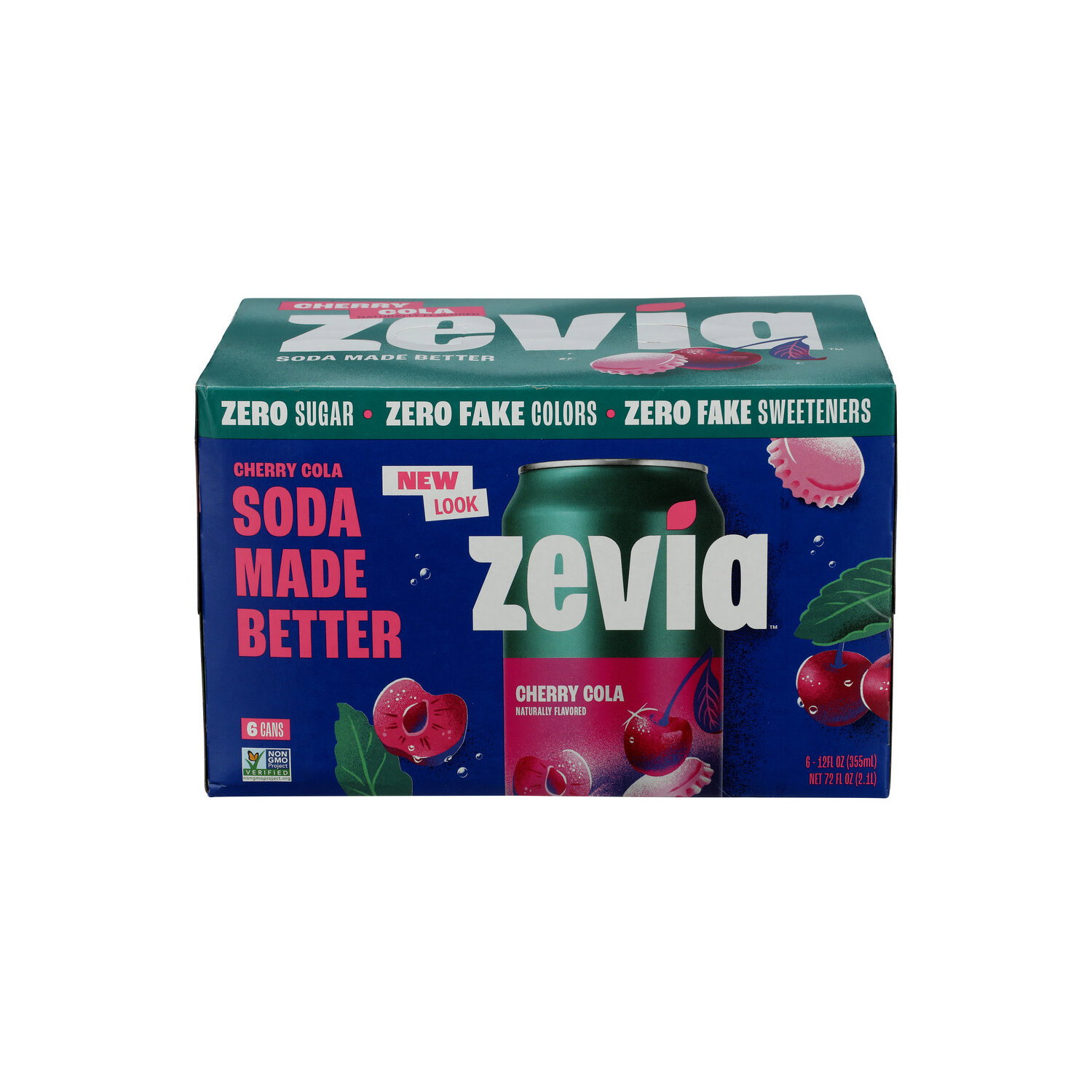 Zevia Zero Sugar Cherry Cola Soda - 12 Fluid Ounce - 6 Count