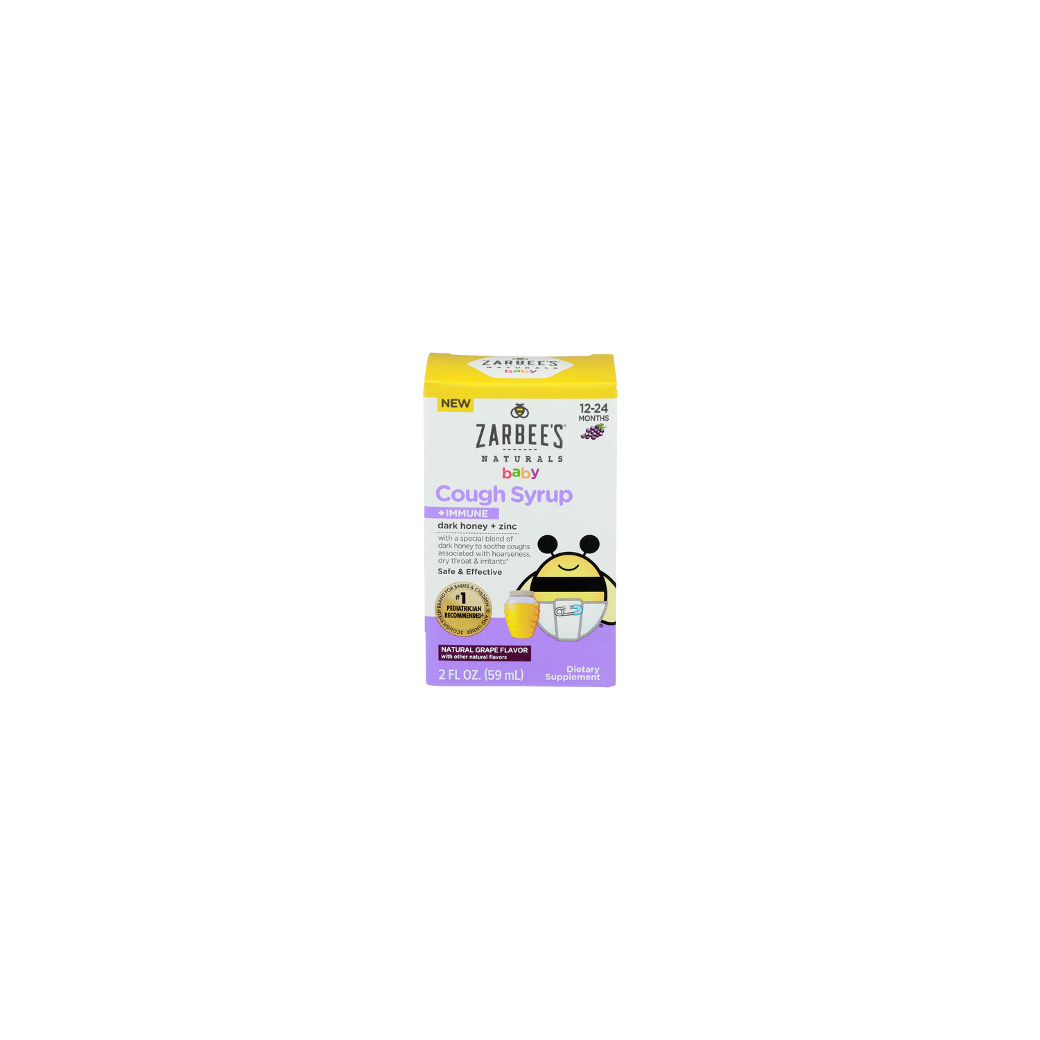 ZARBEE's Naturals Baby Natural Grape Flavor Cough Syrup + Immune - 2 Fluid Ounce Image 1 of 2