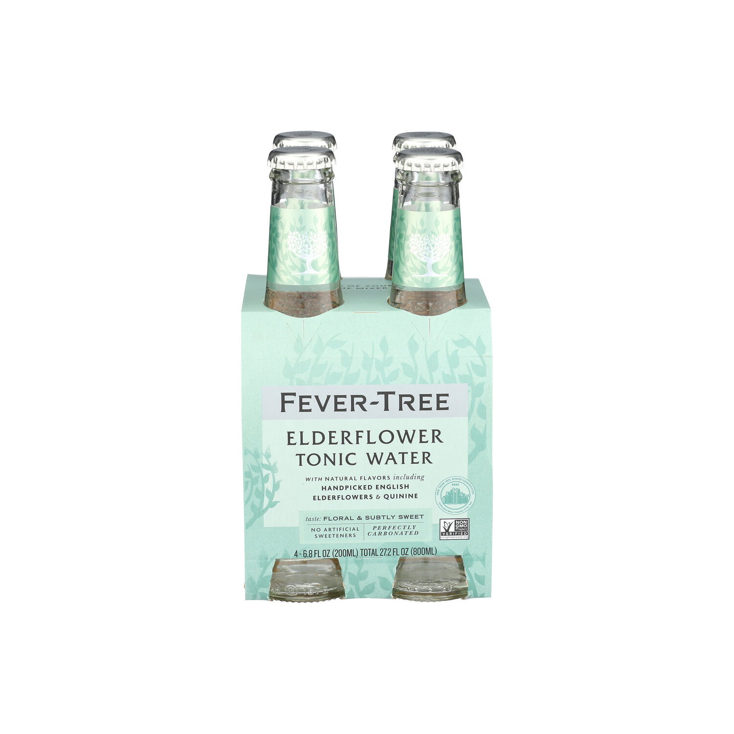 FEVER-TREE Elderflower Tonic Single Bottle - 6.8 Fluid Ounce - 4 Count