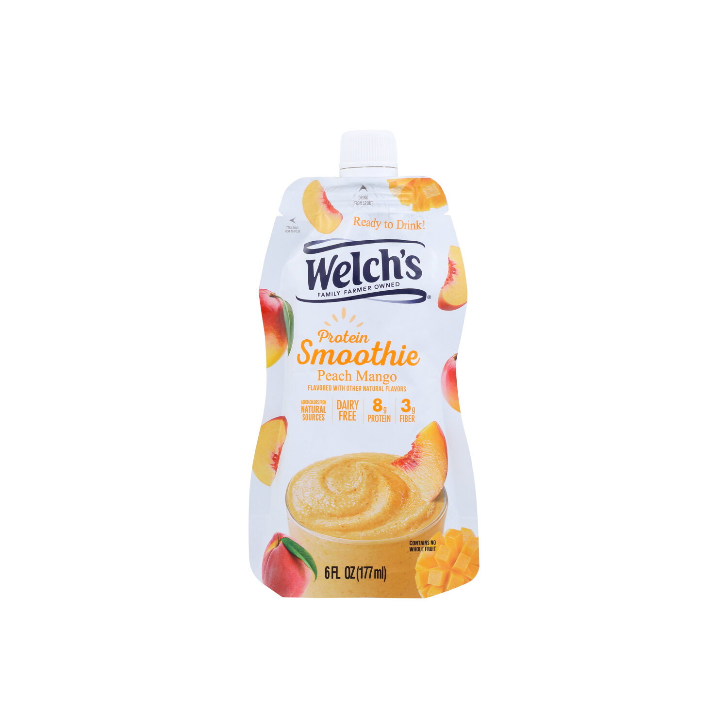 Welch's Smoothie Prtn Peach Mango - 6 Fluid Ounce - Super 1 Foods