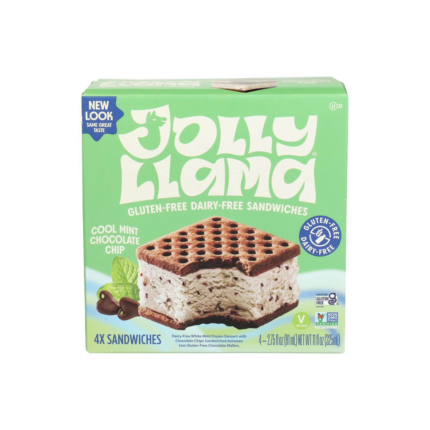 Jolly Llama Mint Gluten Free Sandwich - 2.75 Fluid Ounce - 4 Count Image 1 of 4