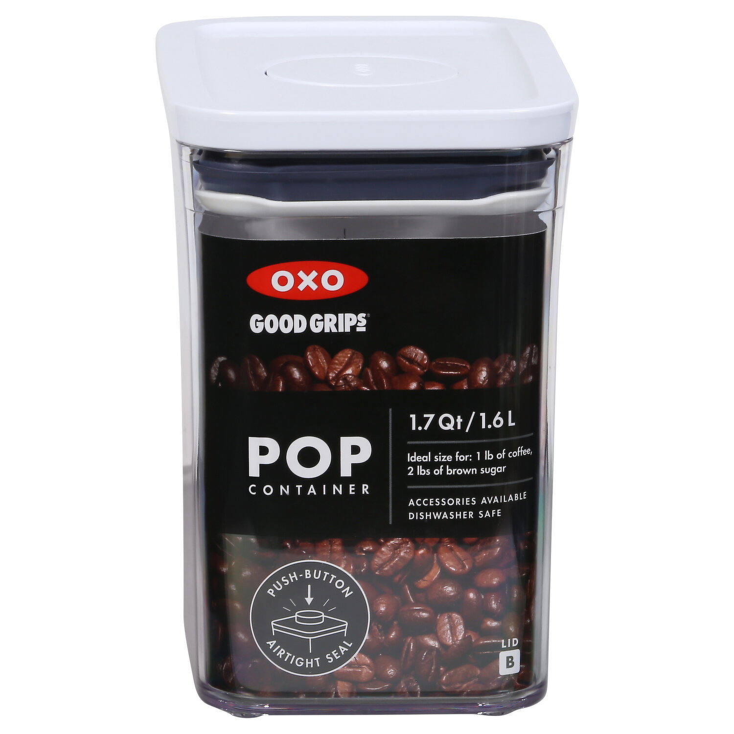 Oxo Pop Container, Lid B, 1.7 Quart - 1 Each