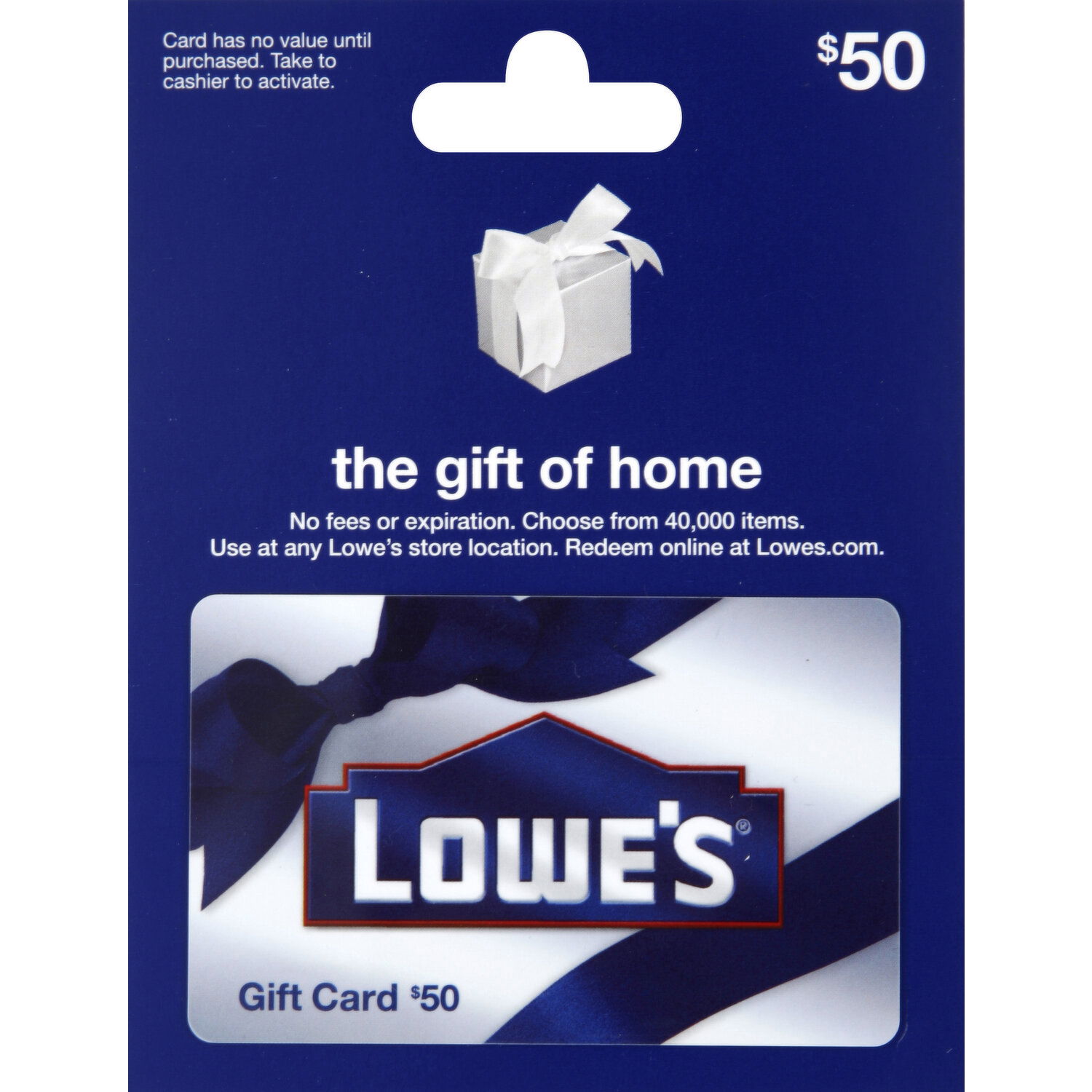 Lowe s Gift Card 50 Brookshire s