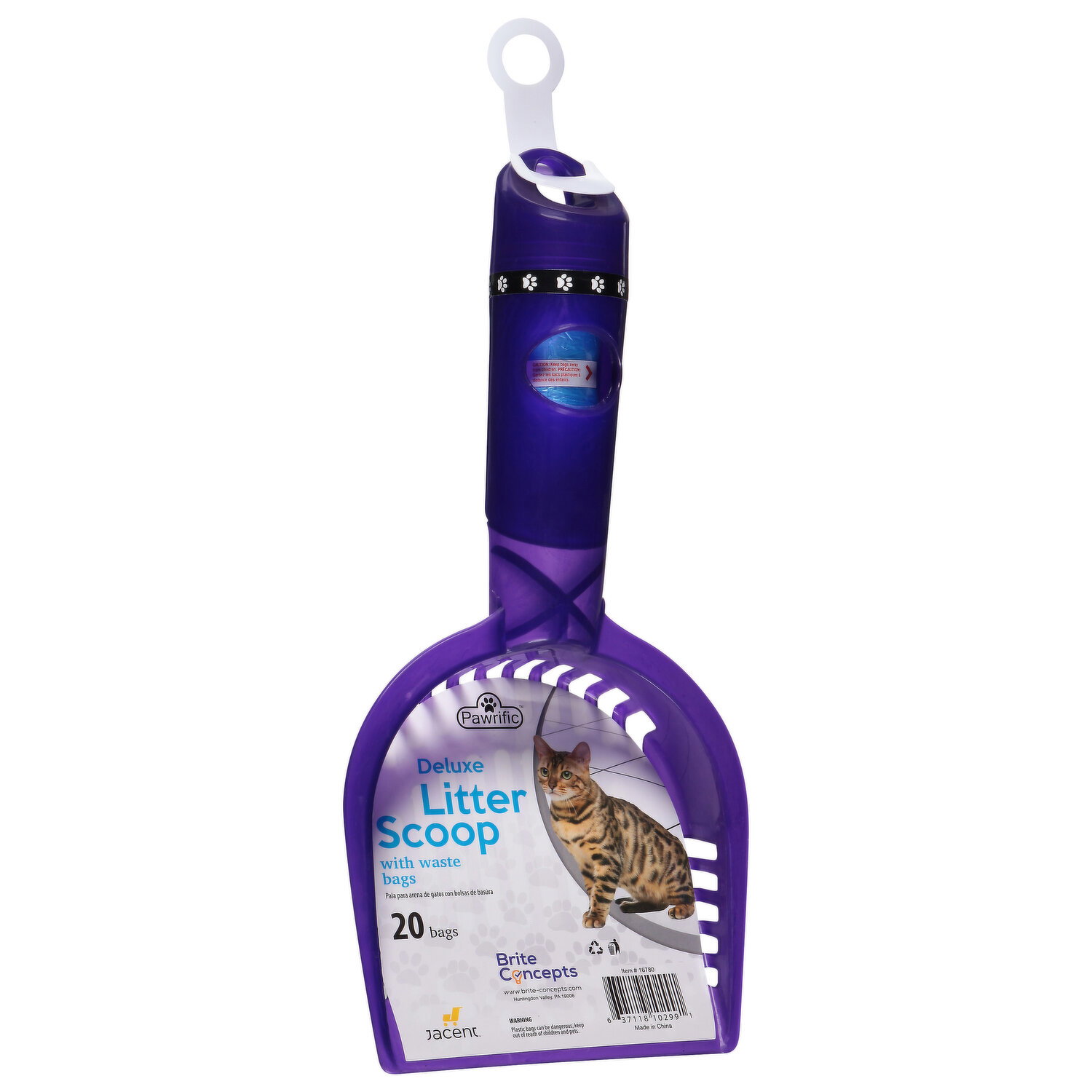 Pawrific Litter Scoop, with Waste Bags, Deluxe - 1 Each