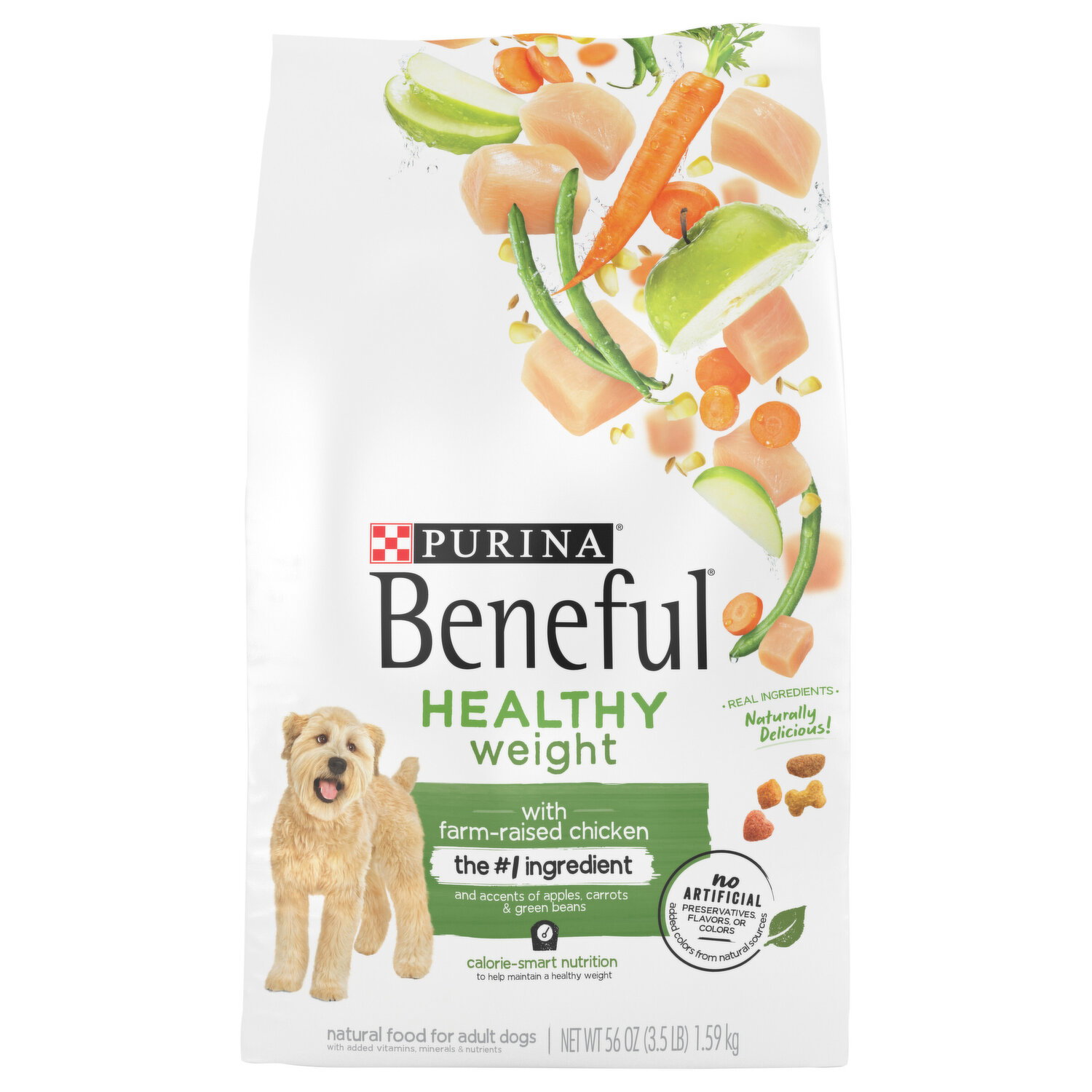 Beneful Dog Food, Natural, with Farm-Raised Chicken, Healthy Weight, Adult - 56 Ounce Image 1 of 2