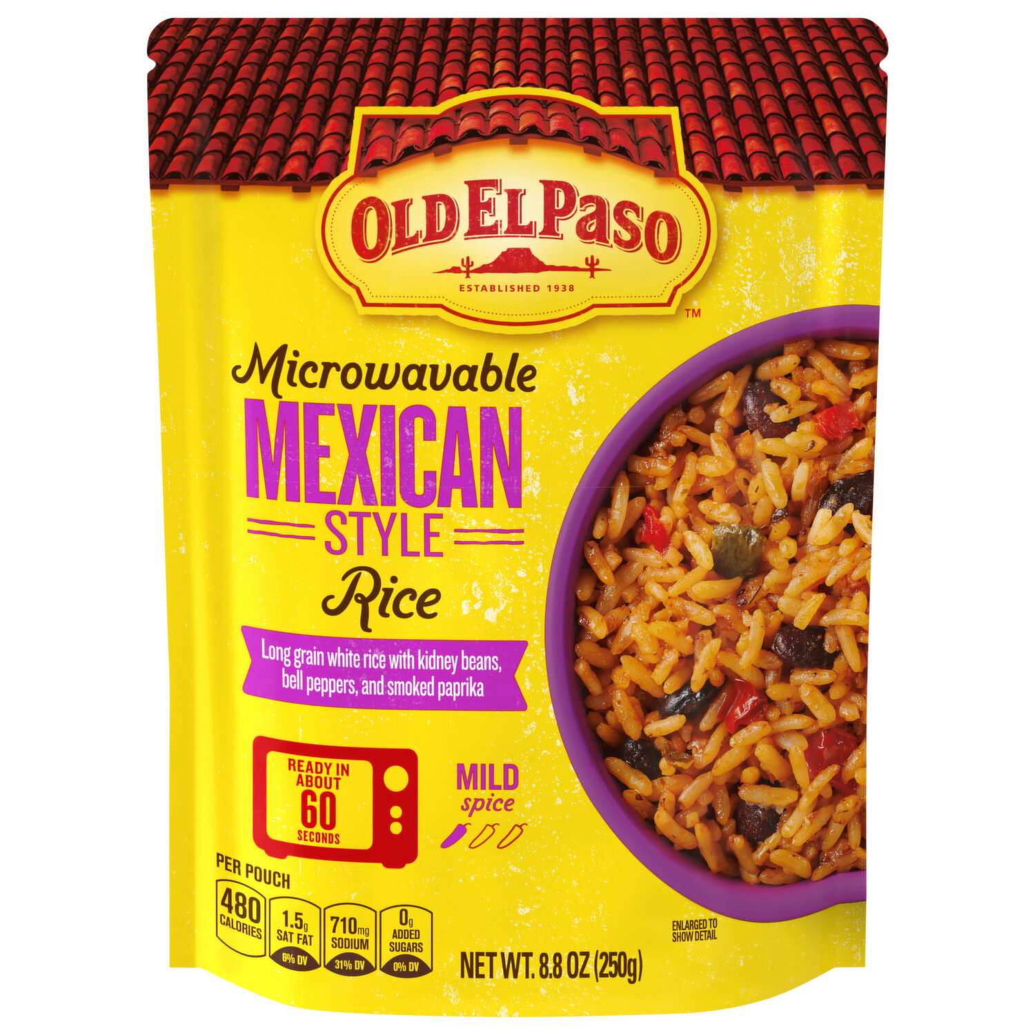 Old El Paso Microwavable Mexican Style Mild Spice Rice - 8.8 Ounce Image 1 of 3