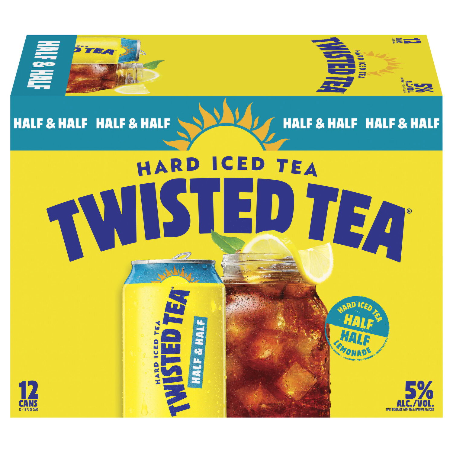 Twisted Tea Hard Iced Tea, Half & Half - 12 Each