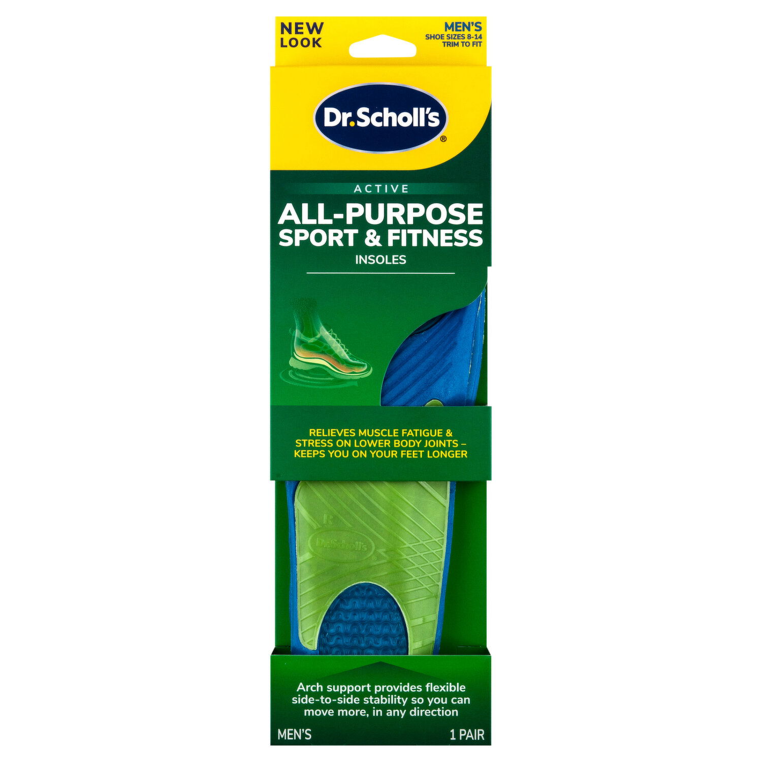 Dr. Scholl s Insoles All Purpose Sport Fitness Active Men s Shoe Sizes 8 14 Super 1 Foods