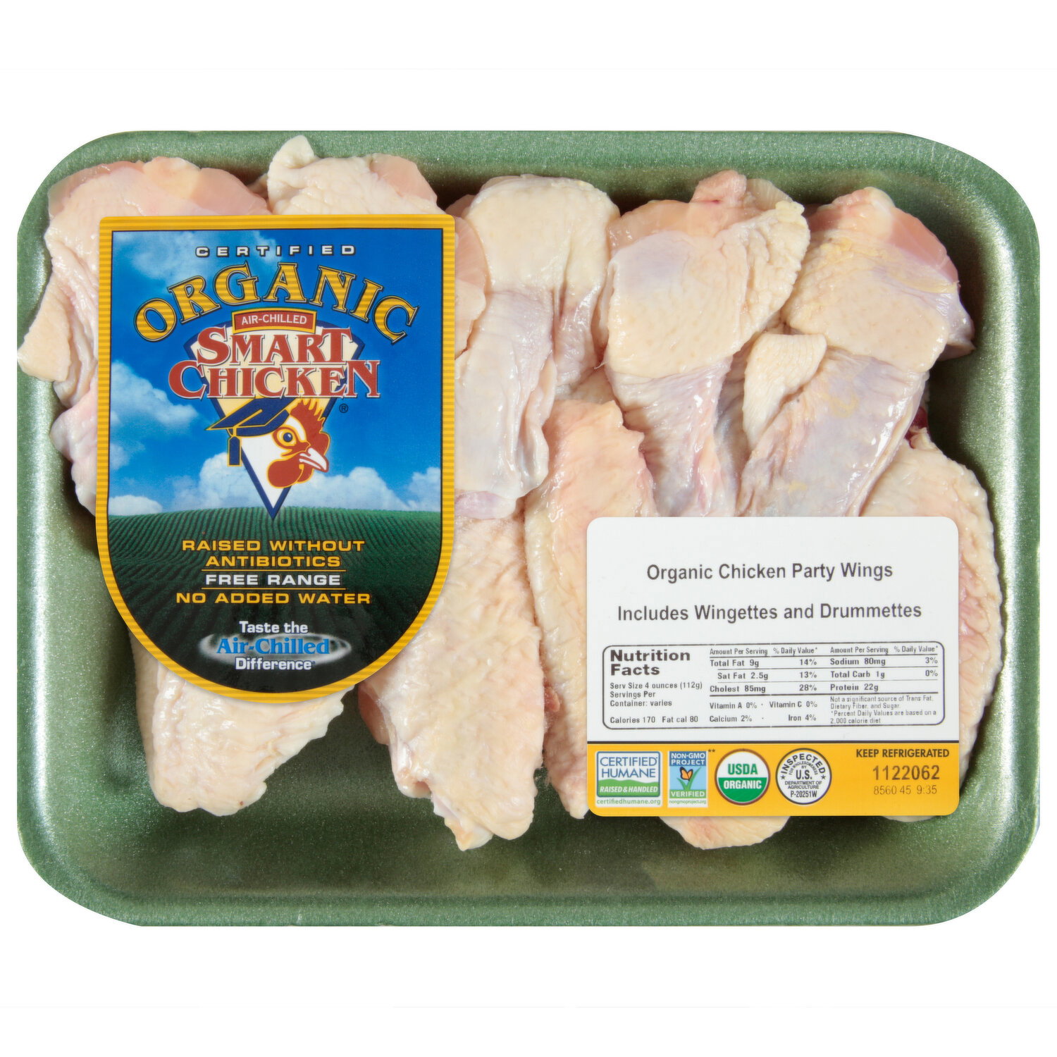 Smart Chicken Chicken Party Wings, Organic - 1.05 Pound Image 1 of 2