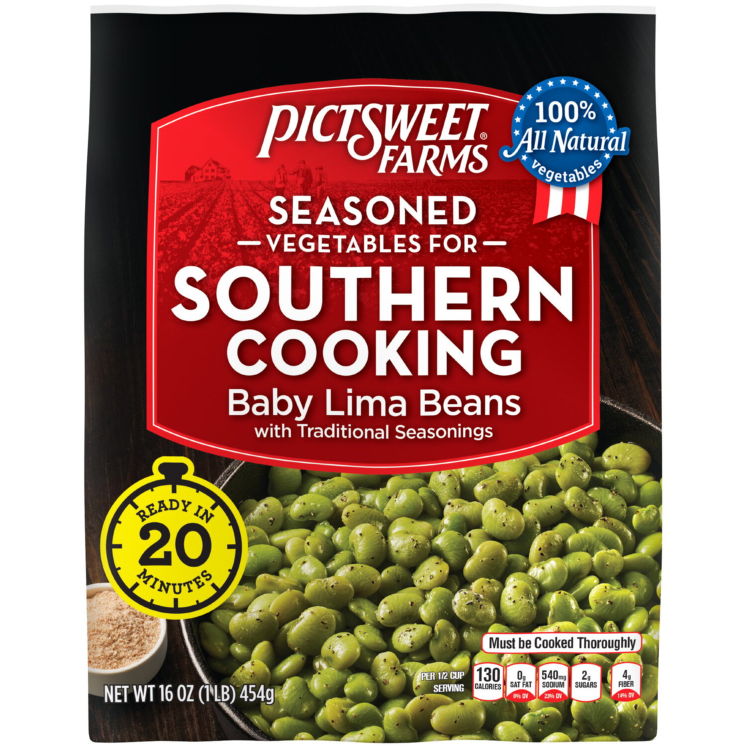 Pictsweet Farms Seasoned Vegetables for Southern Cooking Baby Lima Beans - 16 Ounce Image 1 of 3