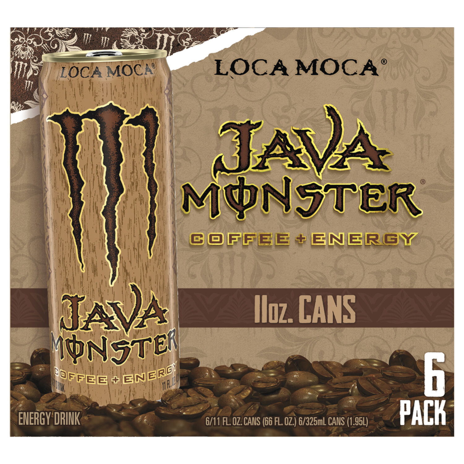 Java Monster Energy Drink, Loca Moca, 6 Pack - 6 Each - Super 1 Foods