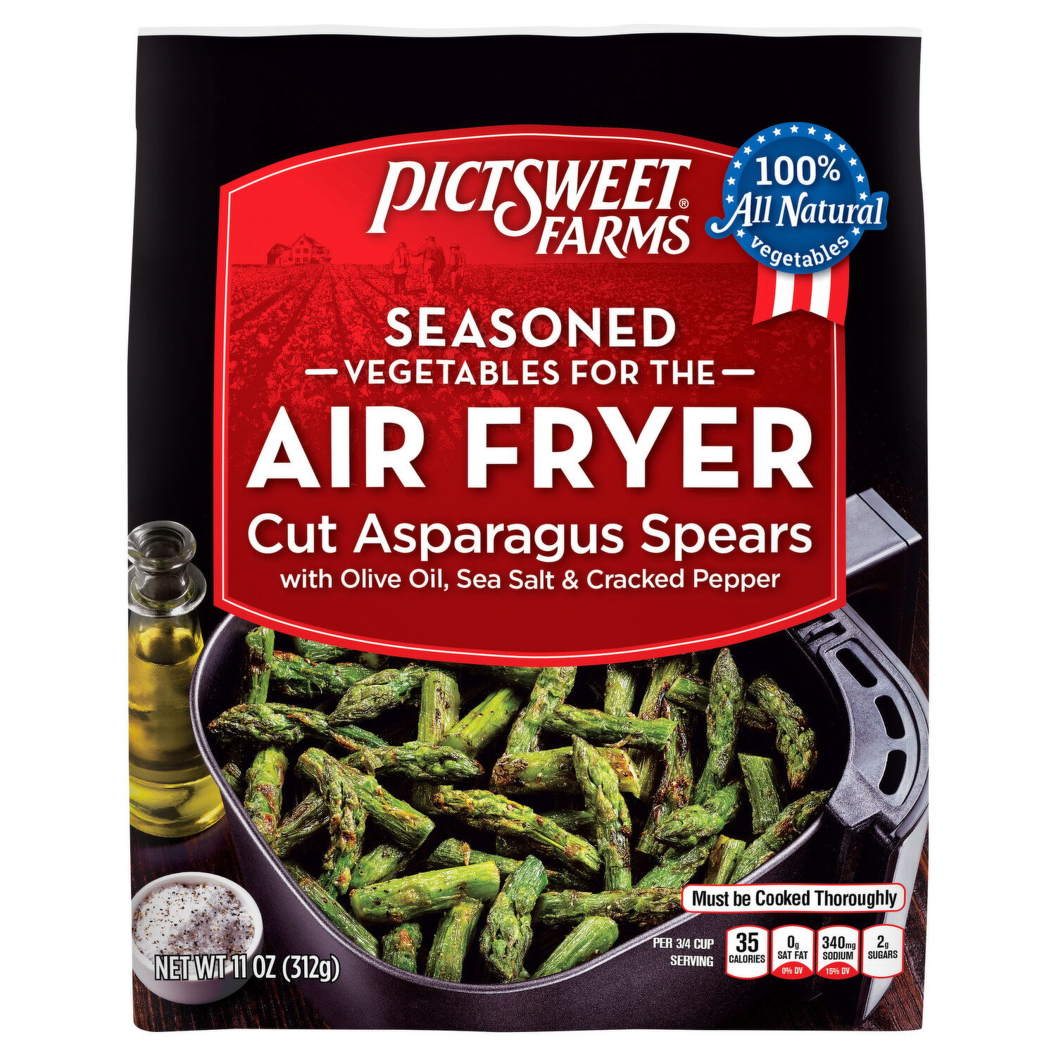 Pictsweet Farms Seasoned Vegetables for the Air Fryer Cut Asparagus Spears  - Brookshire's