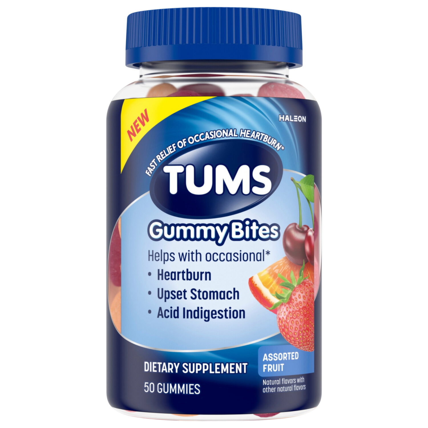 Tums Gummy Bites, Assorted Fruit - 50 Each Image 1 of 2