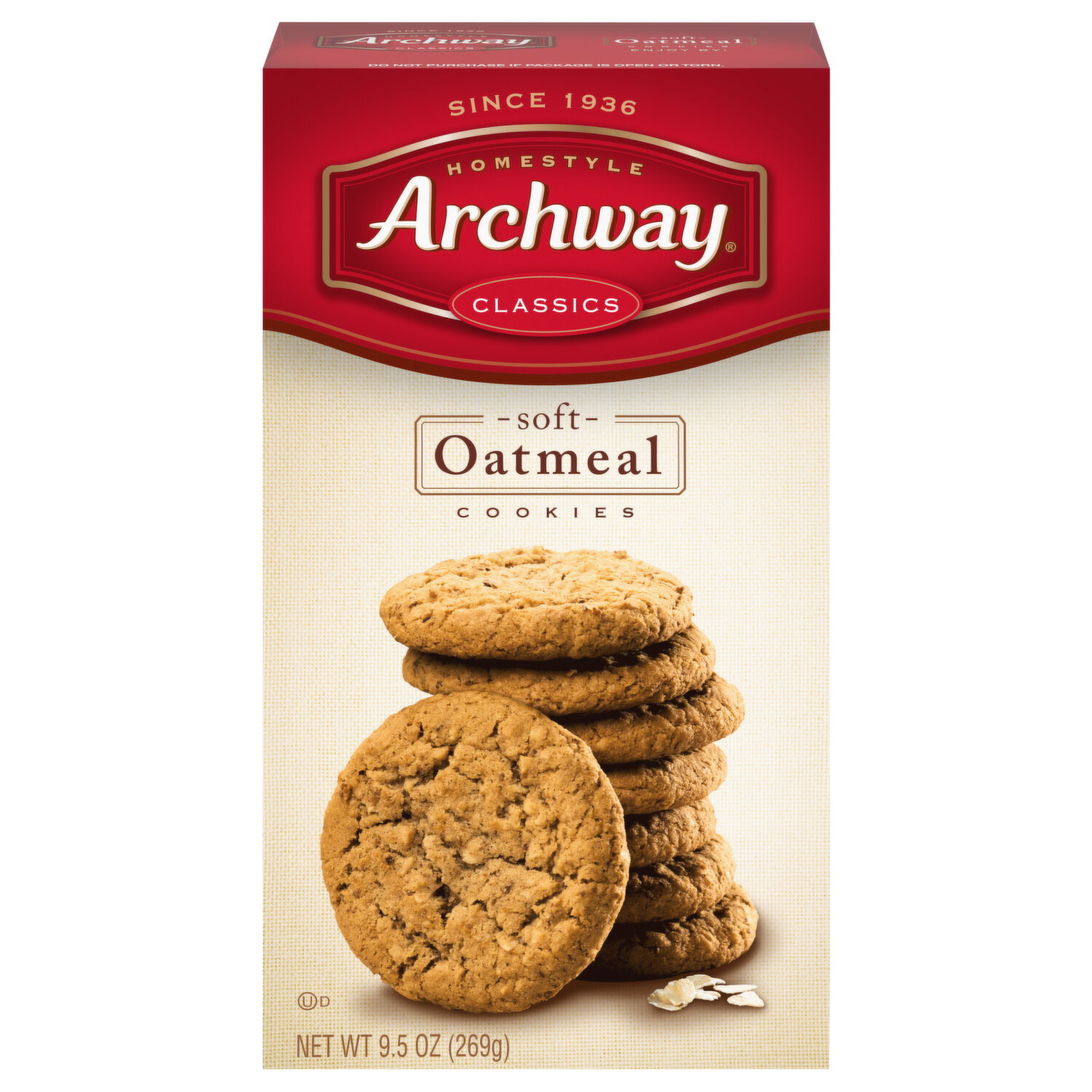 Archway Cookies, Soft, Oatmeal, Homestyle - 9.5 Ounce - Super 1 Foods