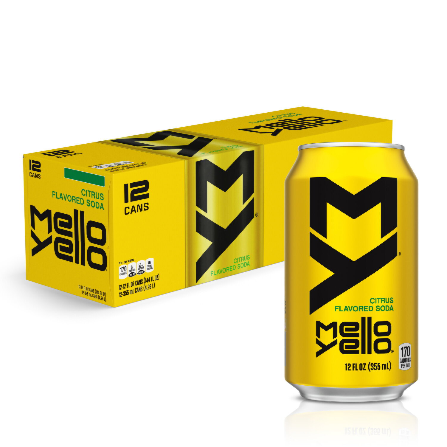 Mello Yello Citrus Flavored Soda Soft Drinks - Brookshire