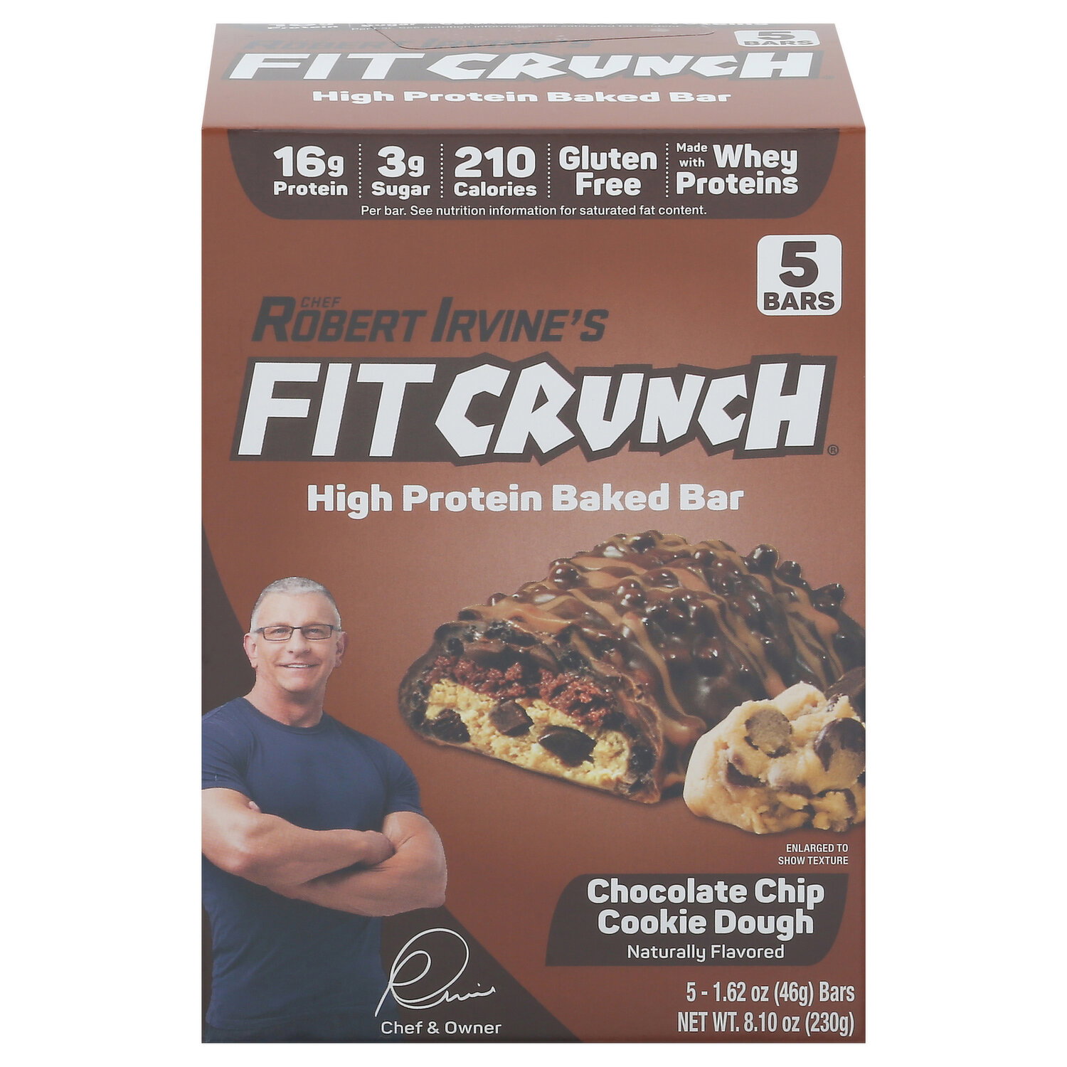 FitCrunch Protein Bars, Chocolate Chip Cookie Dough, Baked - 5