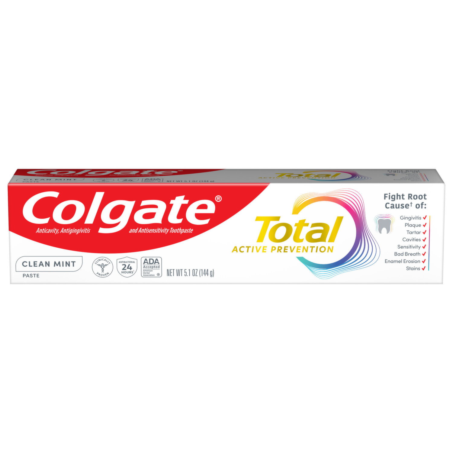 Colgate Toothpaste, Clean Mint - 5.1 Ounce Image 1 of 2
