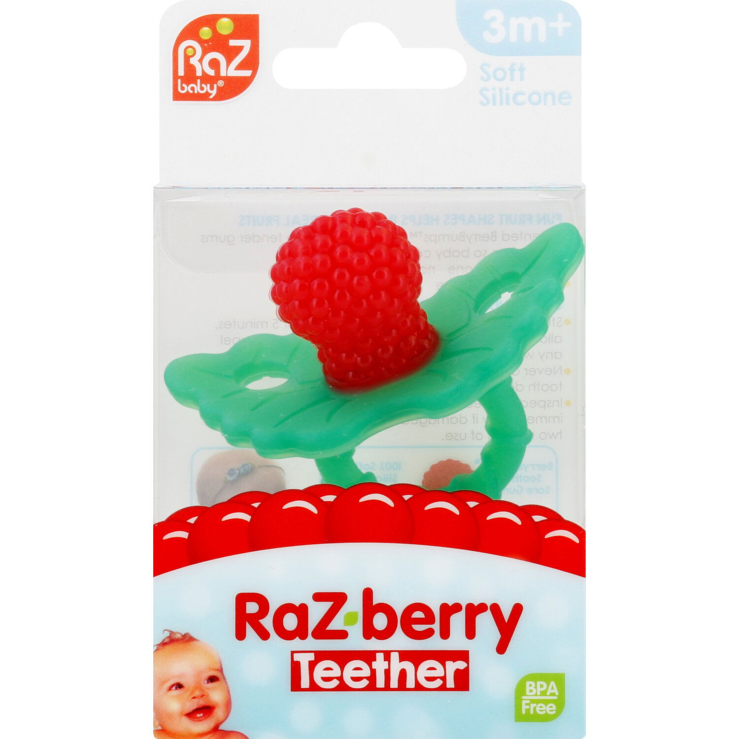 RaZbaby Teether Raz Berry Silicone Soft Super 1 Foods