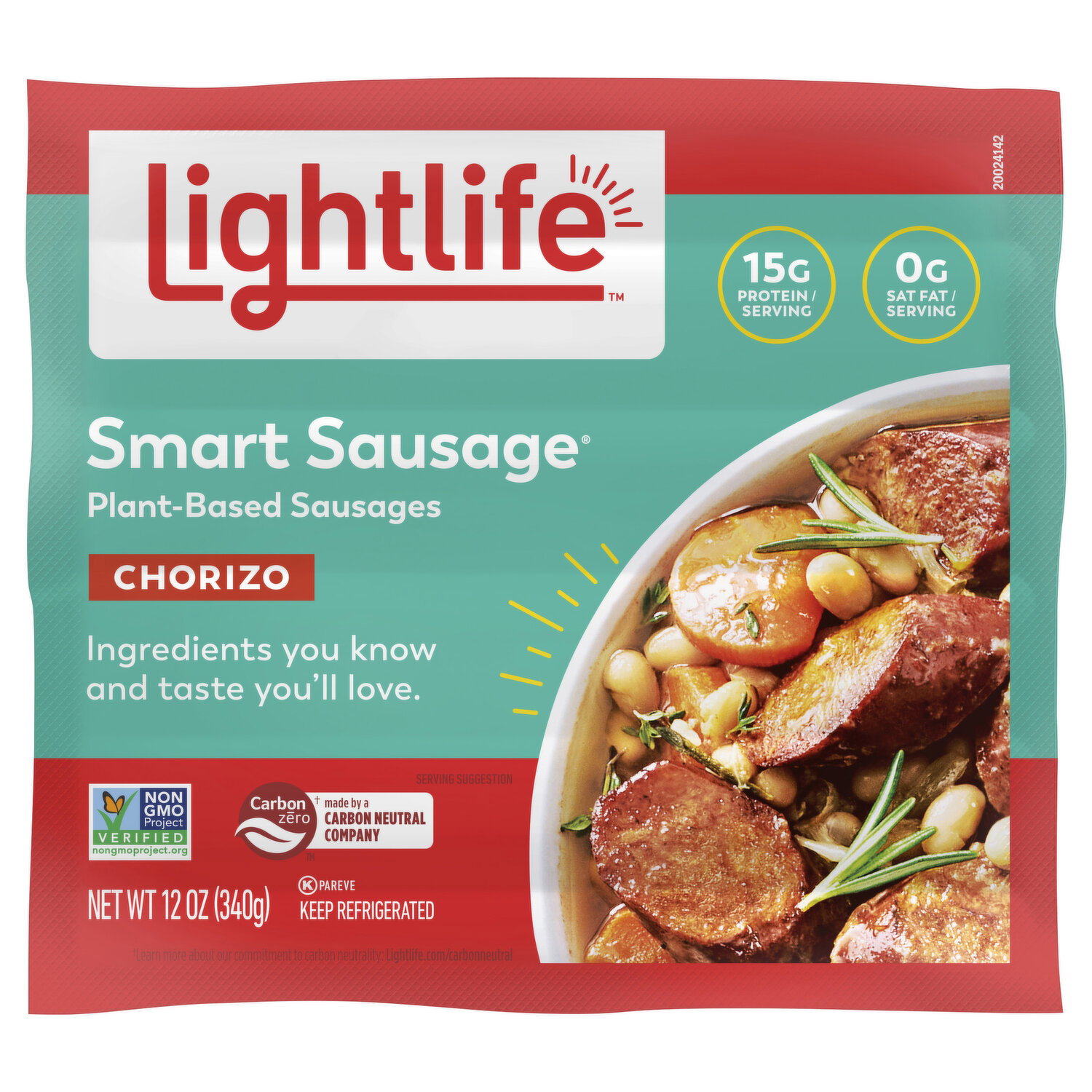 Lightlife Smart Sausage, Chorizo Image 1 of 3
