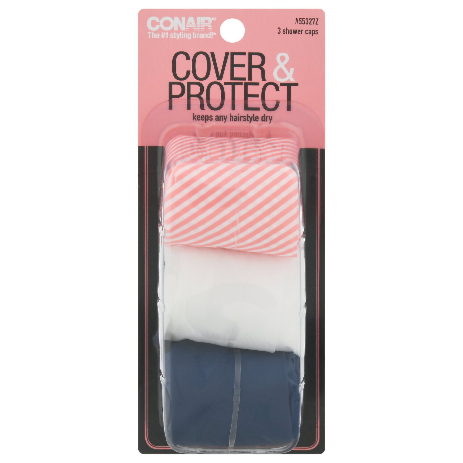 Conair Shower Caps, Cover & Protect - 3 Each