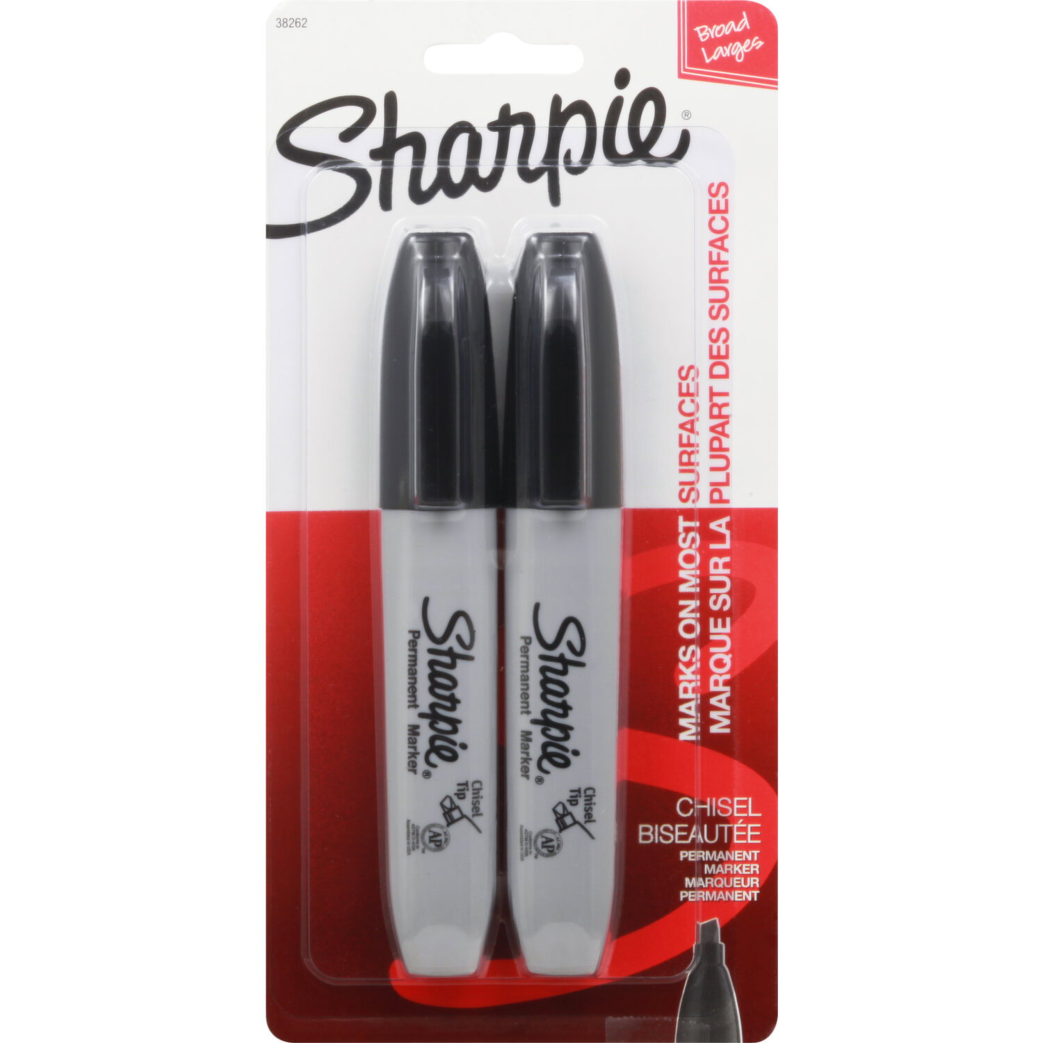 Sharpie Permanent Marker, Chisel - 2 Each