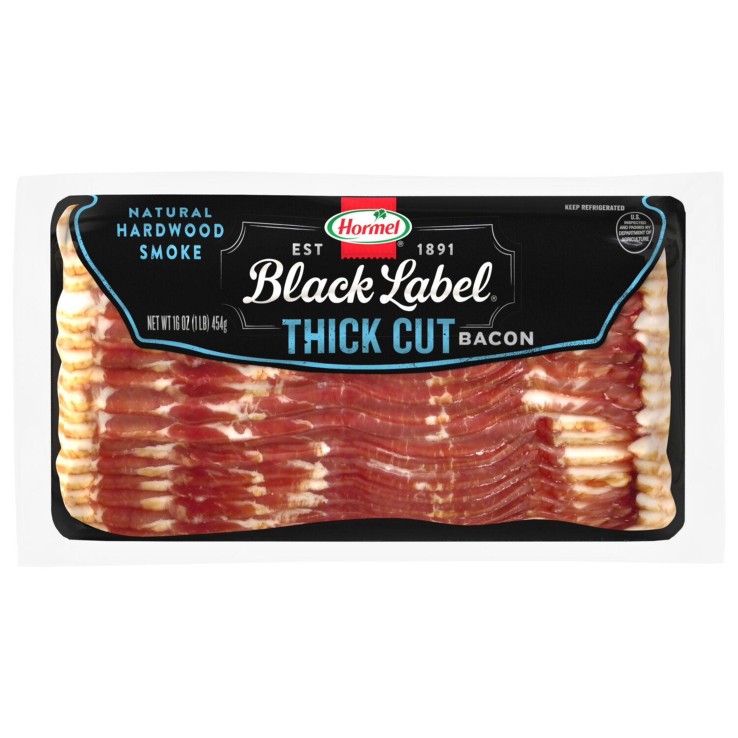 Hormel Bacon, Thick Cut, Natural Hardwood Smoke - 16 Ounce
