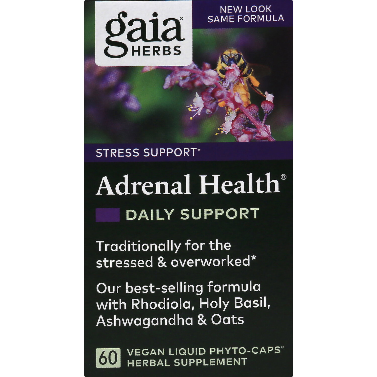 Gaia Herbs Stress Support Adrenal Health Daily - 60 Count Image 1 of 2