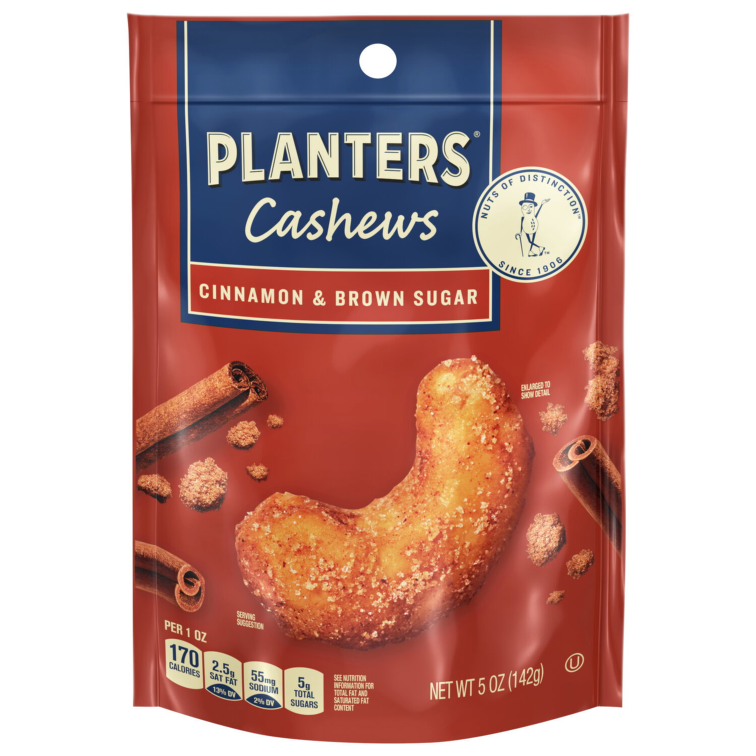 Planters Cashews, Cinnamon & Brown Sugar - 5 Ounce - Brookshire's