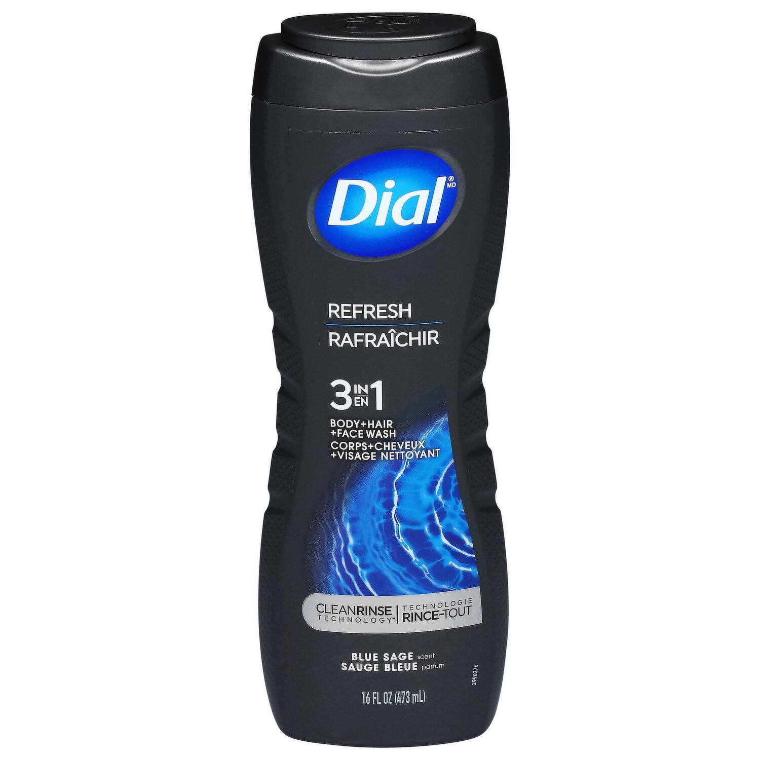Dial Refresh 3 in 1 Blue Sage Scent Body + Hair + Face Wash - 16 Fluid Ounce Image 1 of 2