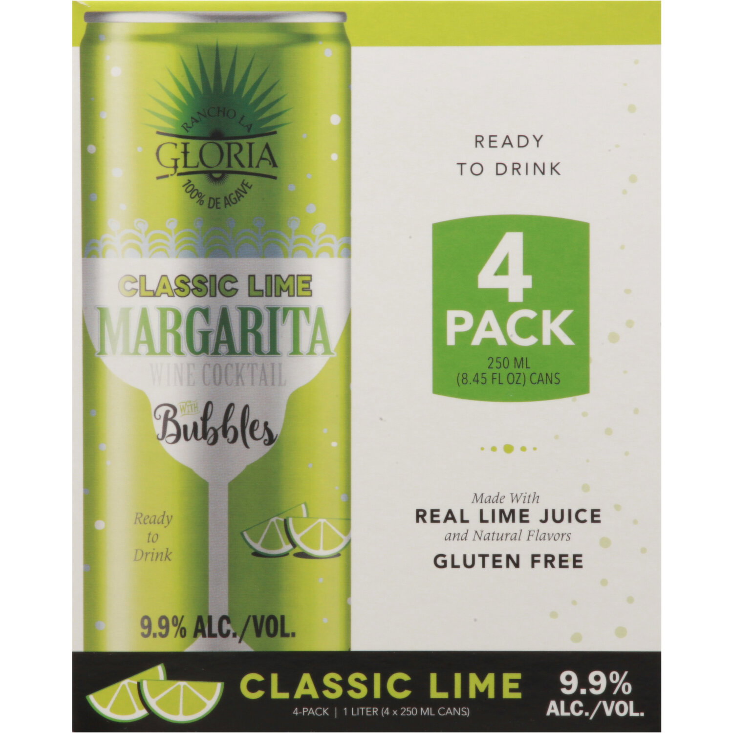 Rancho La Gloria Wine Cocktail, Classic Lime, Margarita, 4 Pack