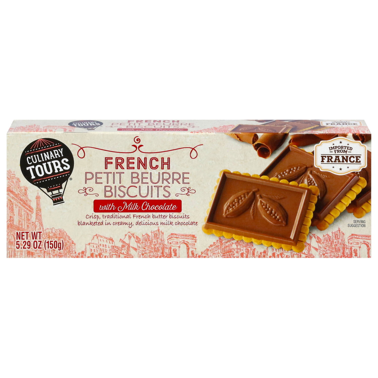 Culinary Tours French Petit Beurre Biscuits With Milk Chocolate Image 1 of 3