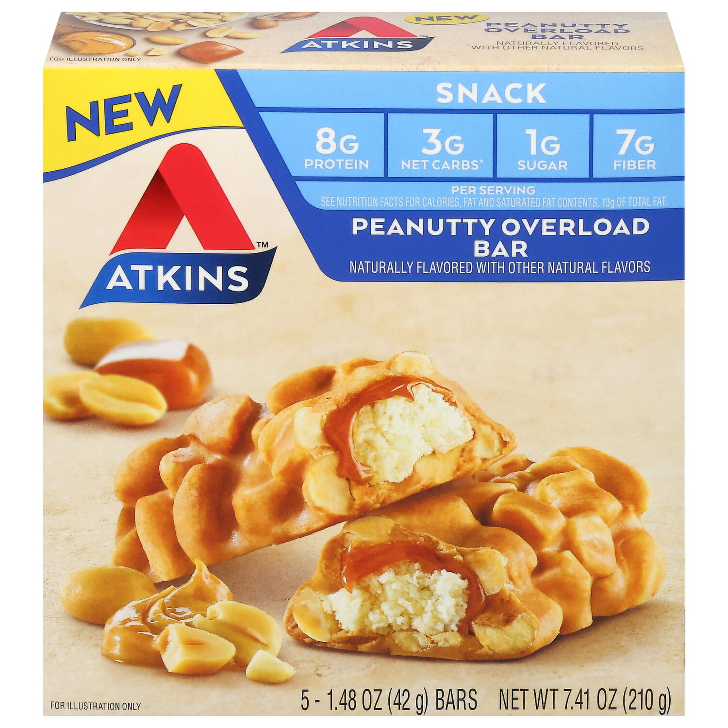 Atkins Bar, Peanutty Overload - 5 Each Image 1 of 3