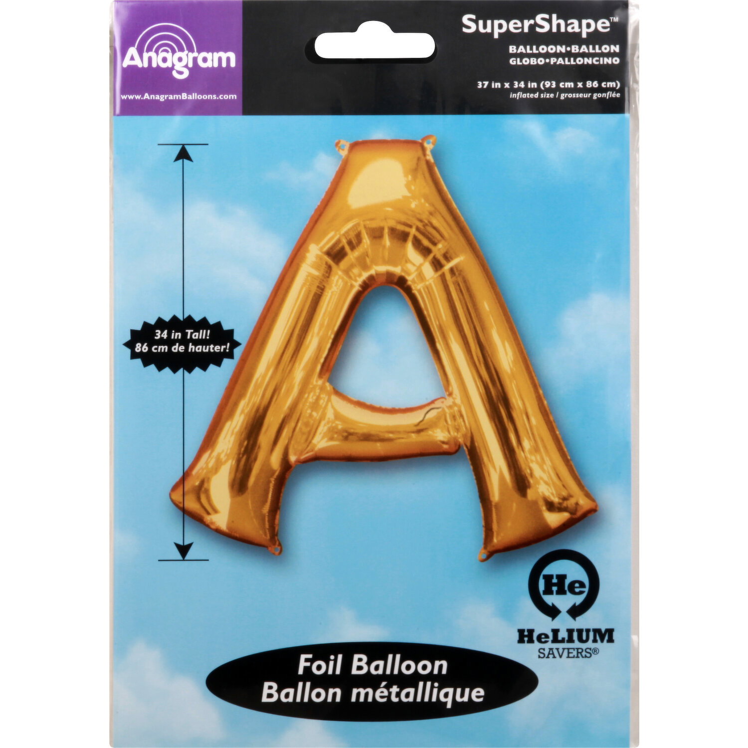 Anagram Foil Balloon, A, SuperShape - 1 Each - Brookshire's