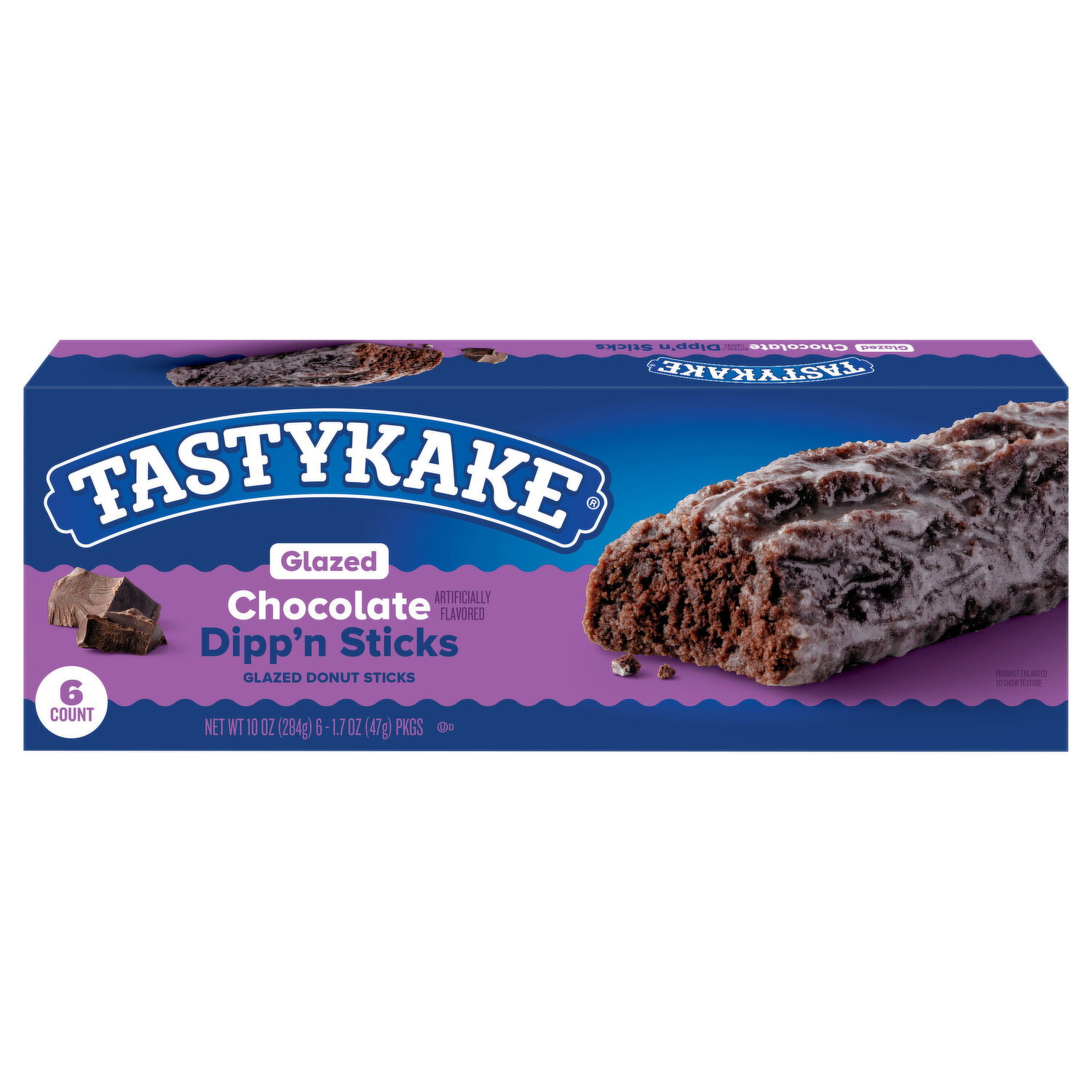 Tastykake Donut Sticks, Chocolate, Glazed - 6 Each Image 1 of 3