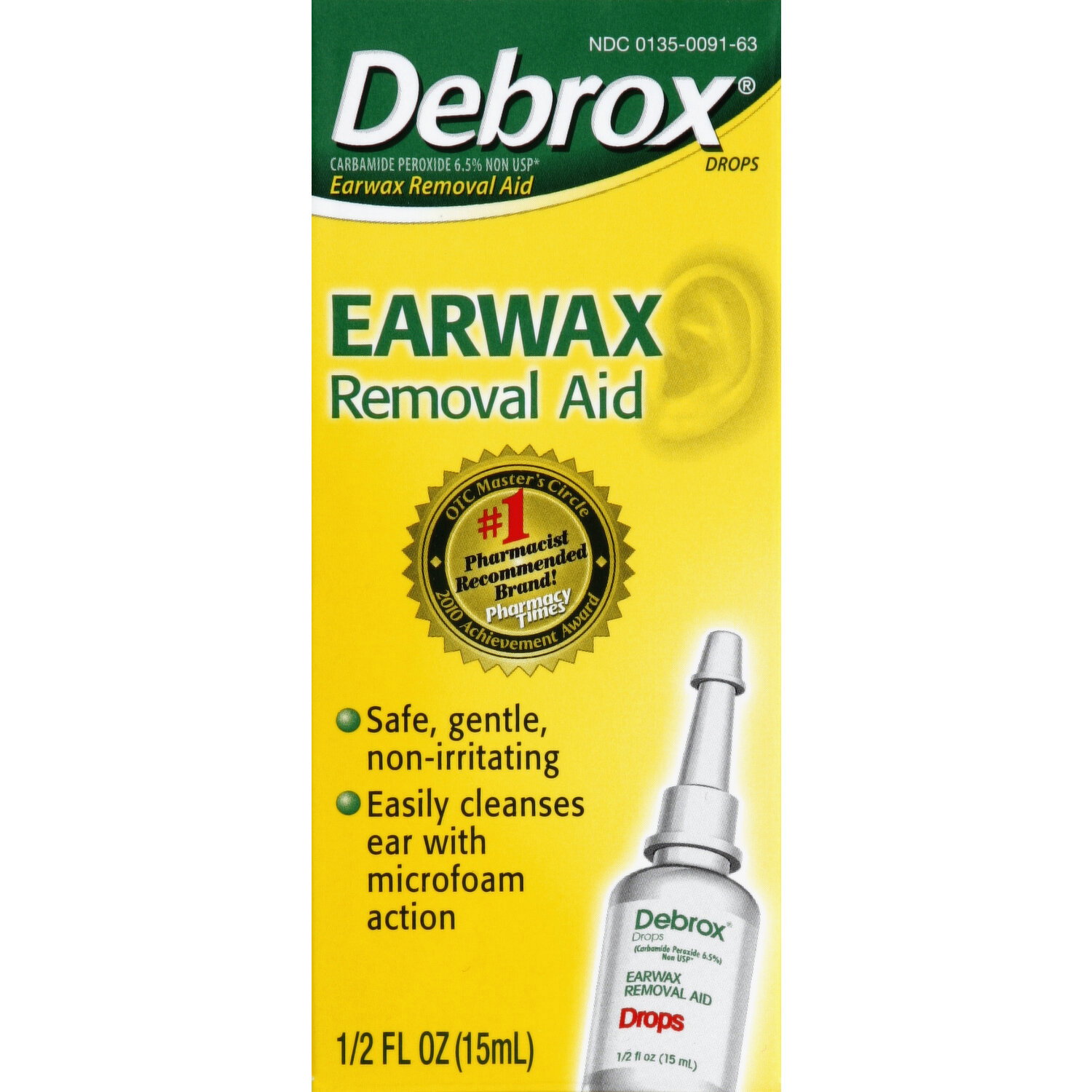 Debrox Earwax Removal Aid, Drops - 0.5 Ounce