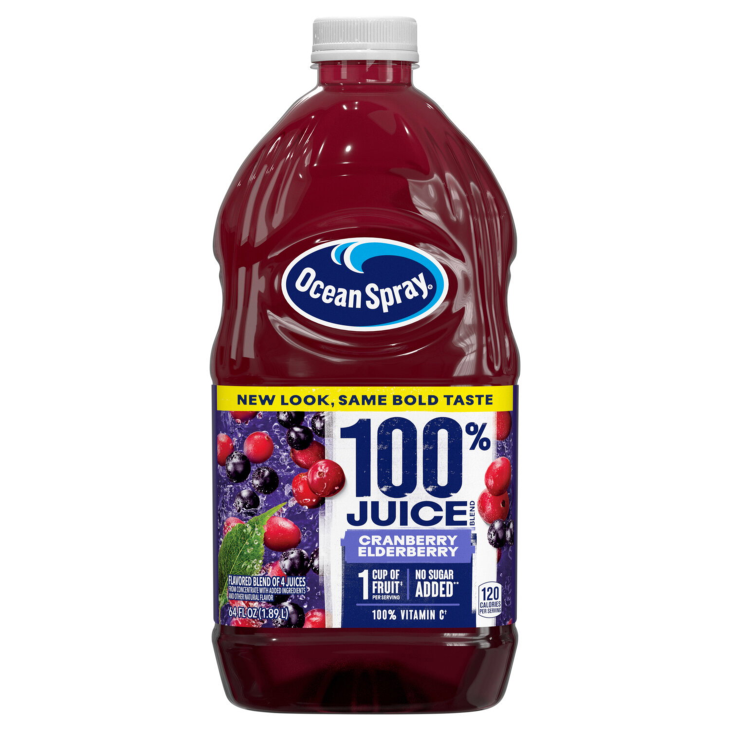 Ocean Spray 100% Juice, Cranberry Elderberry - 64 Fluid Ounce