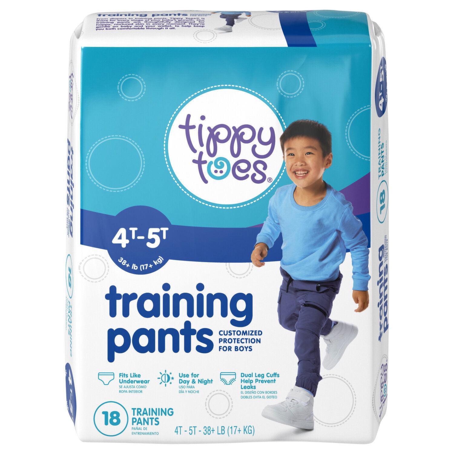 Tippy Toes Training Pants for Boys 4T 5T 38 lb Brookshire s