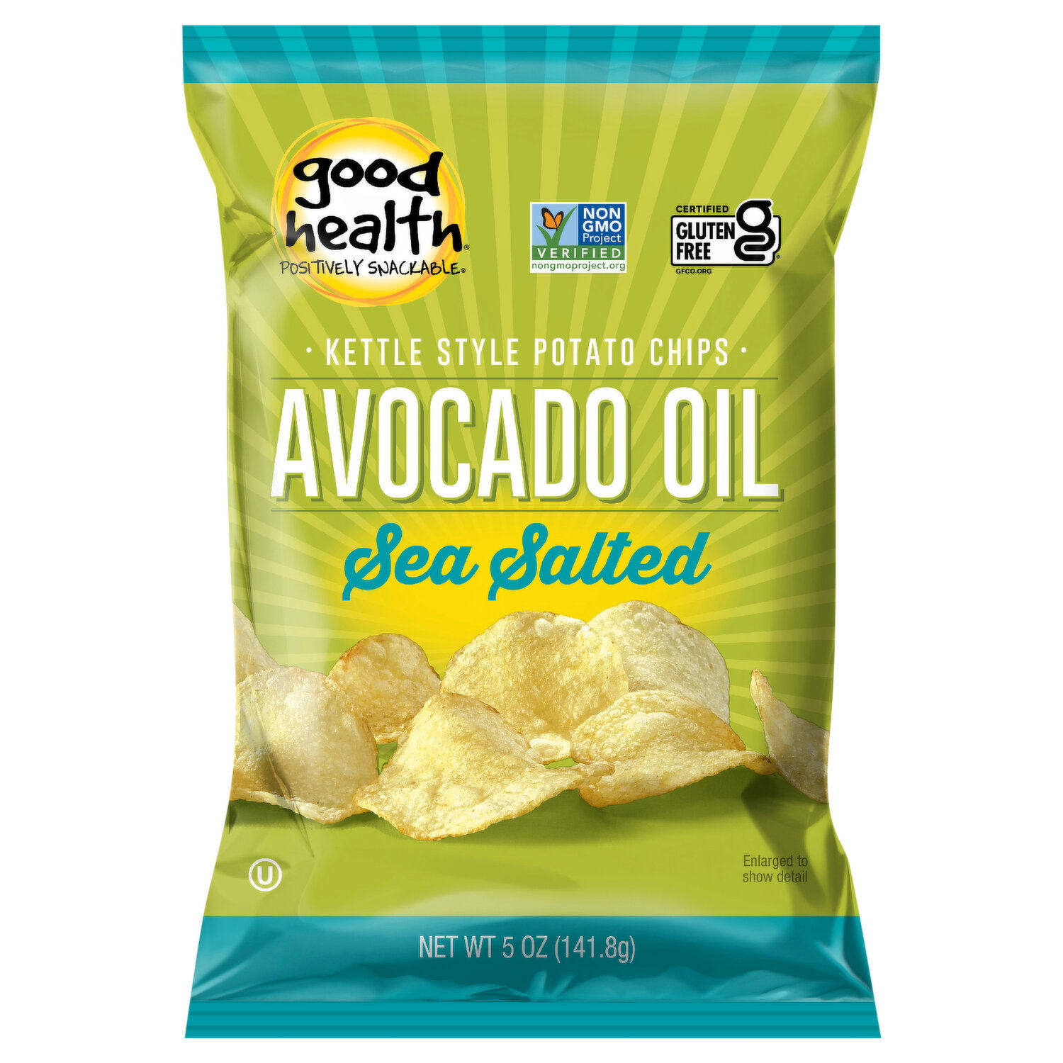 Good Health Potato Chips, Kettle Style, Avocado Oil, Sea Salt - FRESH by Brookshire's Good Health Potato Chips, Kettle Style, Avocado Oil, Sea Salt - FRESH by Brookshire's