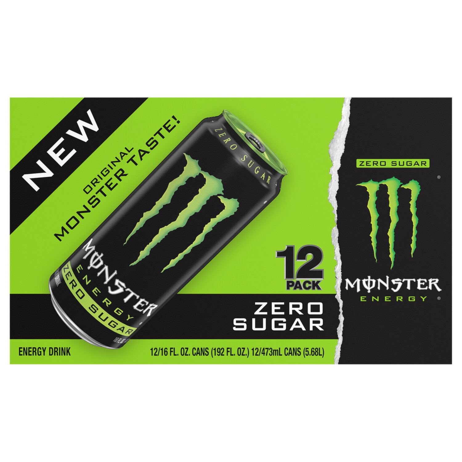 Monster Energy Drink, Zero Sugar, 12 Pack - 12 Each - Brookshire's
