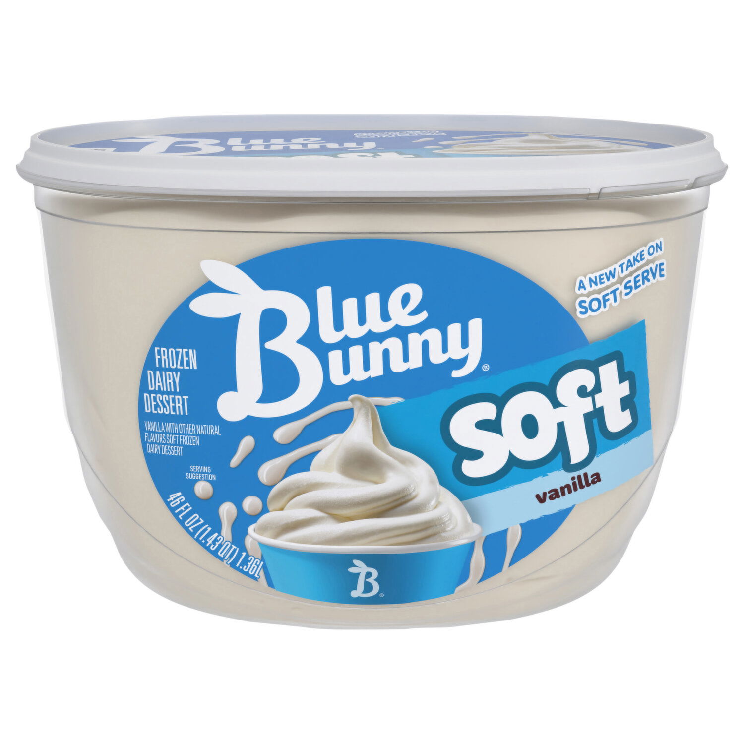 Blue Bunny Frozen Dairy Dessert, Vanilla, Soft   Super 20 Foods