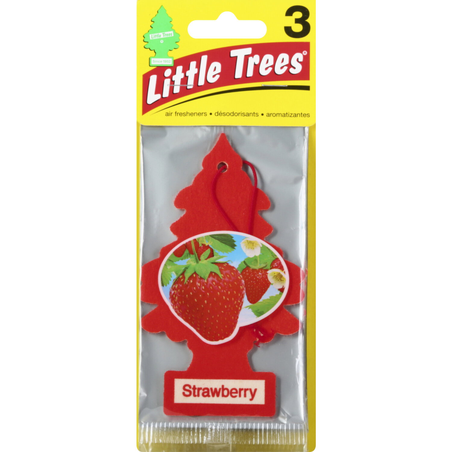 Little Trees Air Fresheners, Strawberry - 3 Each